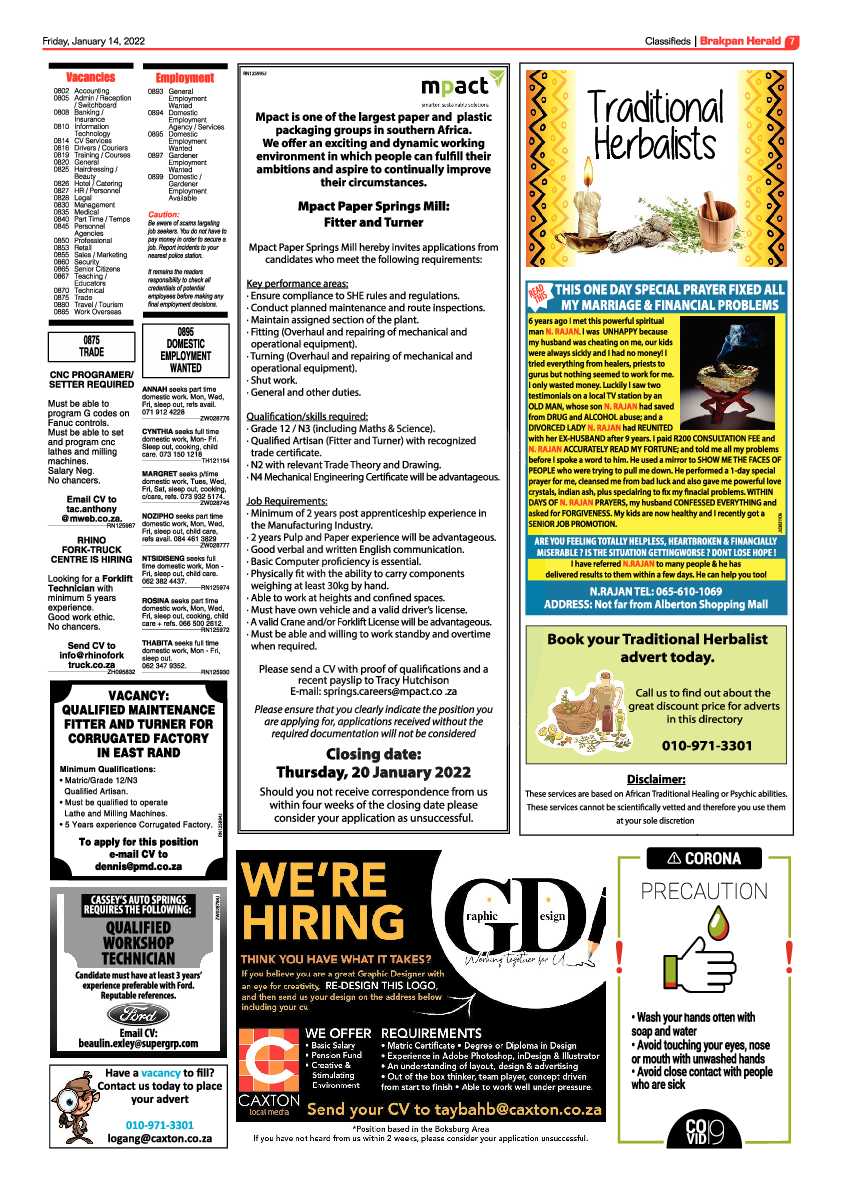 Brakpan Herald 14 January 2022 page 7