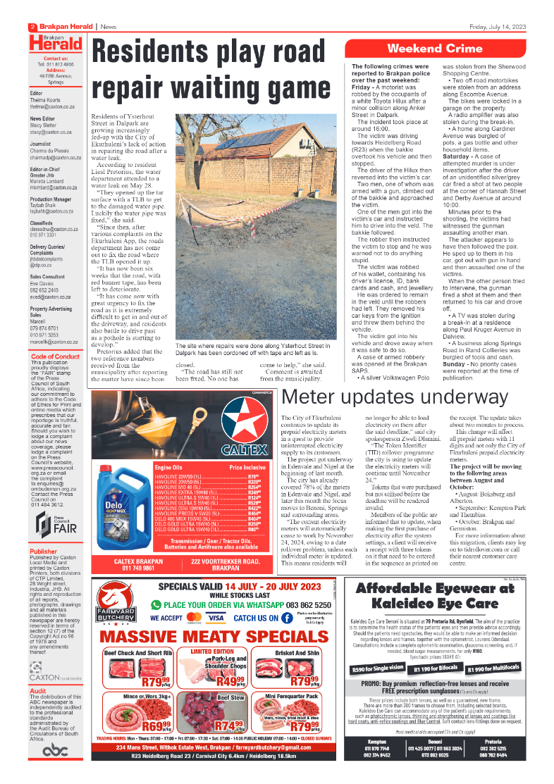 Brakpan Herald 14 July 2022 page 2