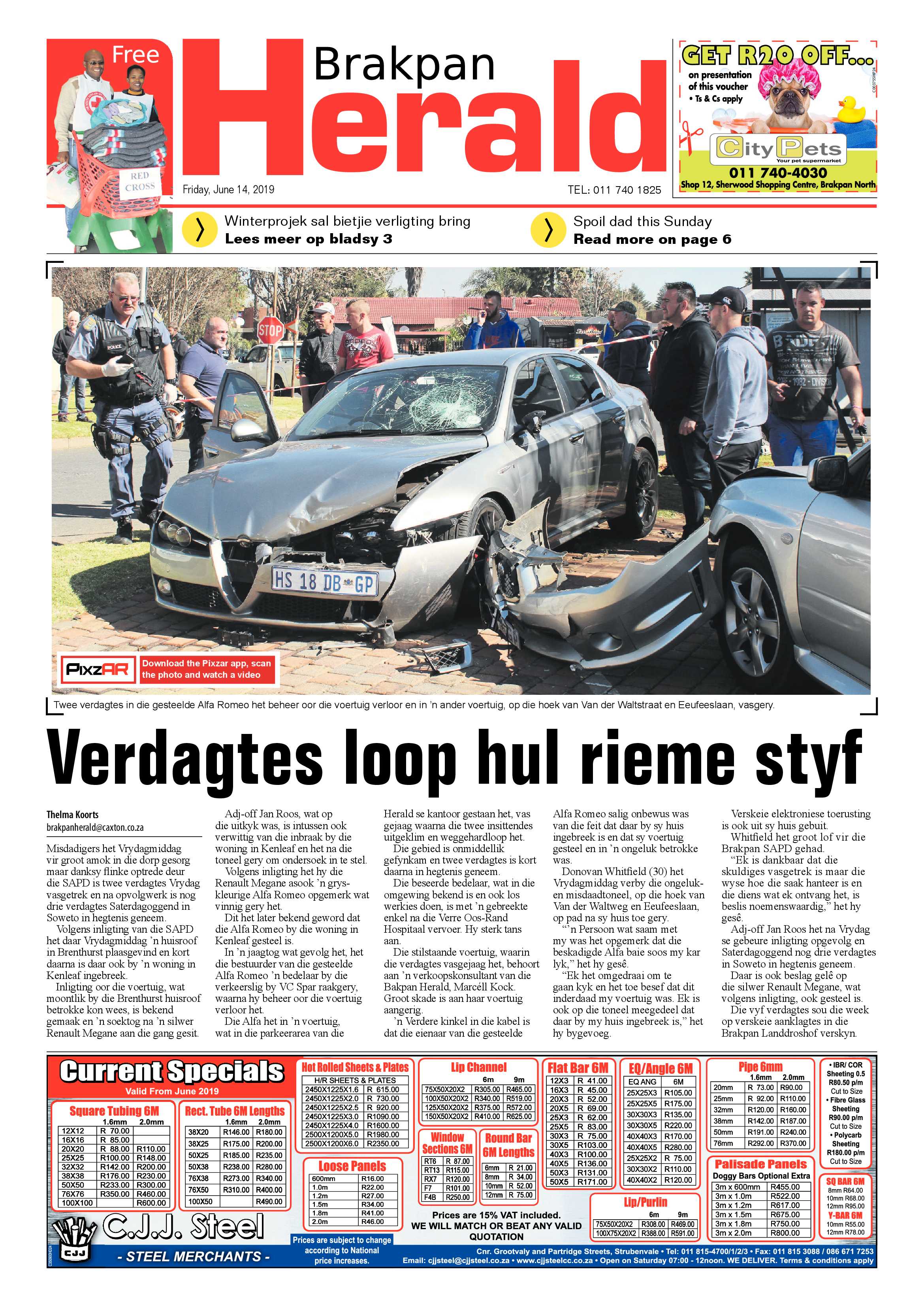 Brakpan Herald 14 June 2019 page 1