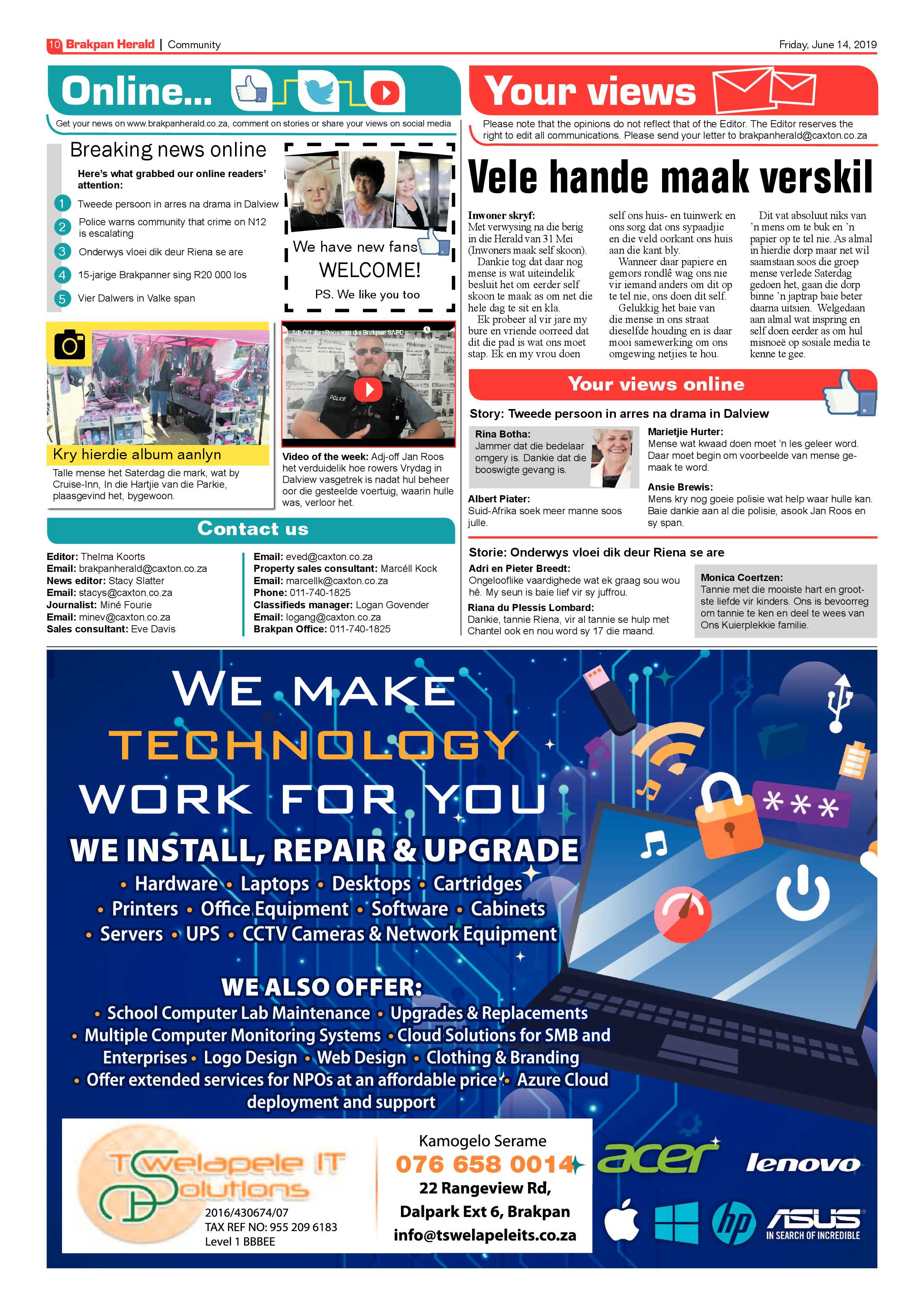 Brakpan Herald 14 June 2019 page 10