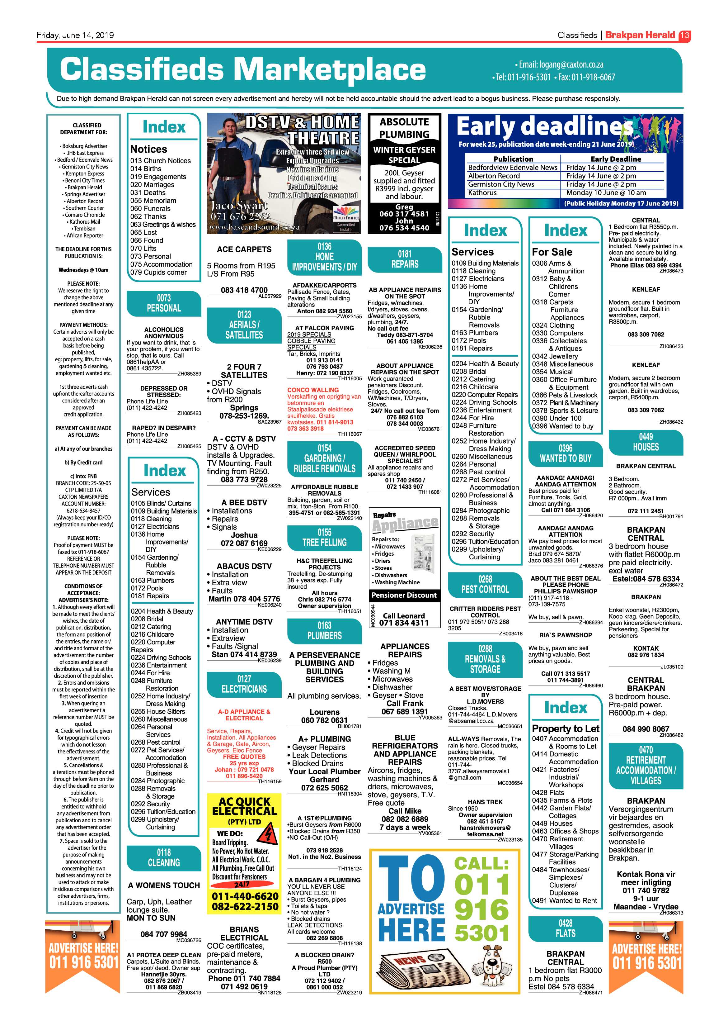 Brakpan Herald 14 June 2019 page 13