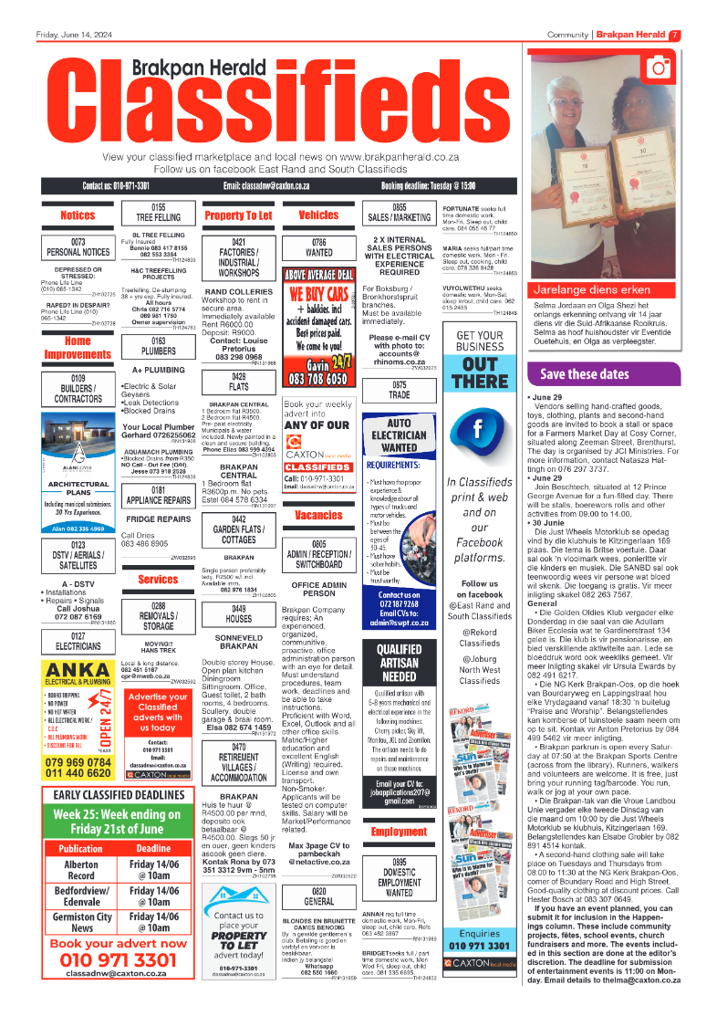 Brakpan Herald 14 June 2024 page 7