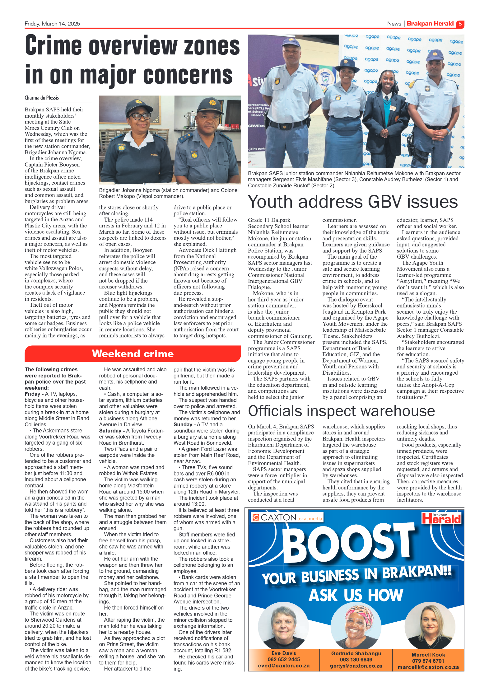 Brakpan Herald 14 March 2025 page 7