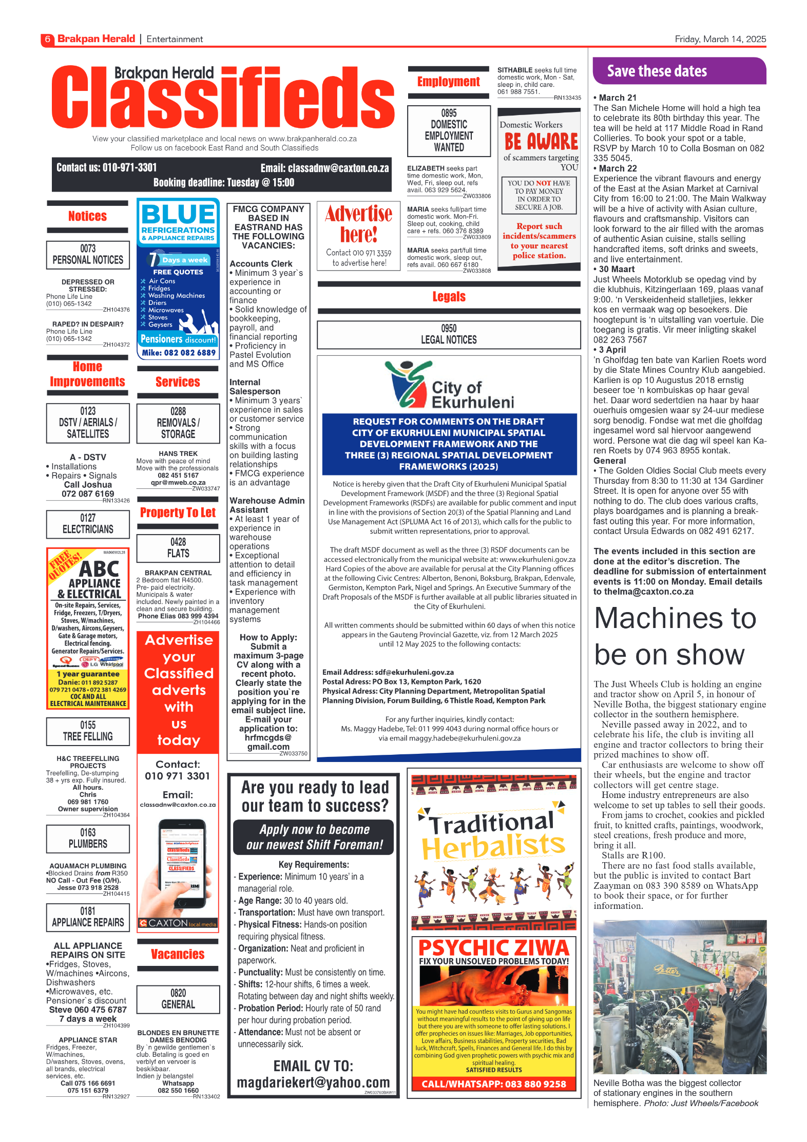Brakpan Herald 14 March 2025 page 8
