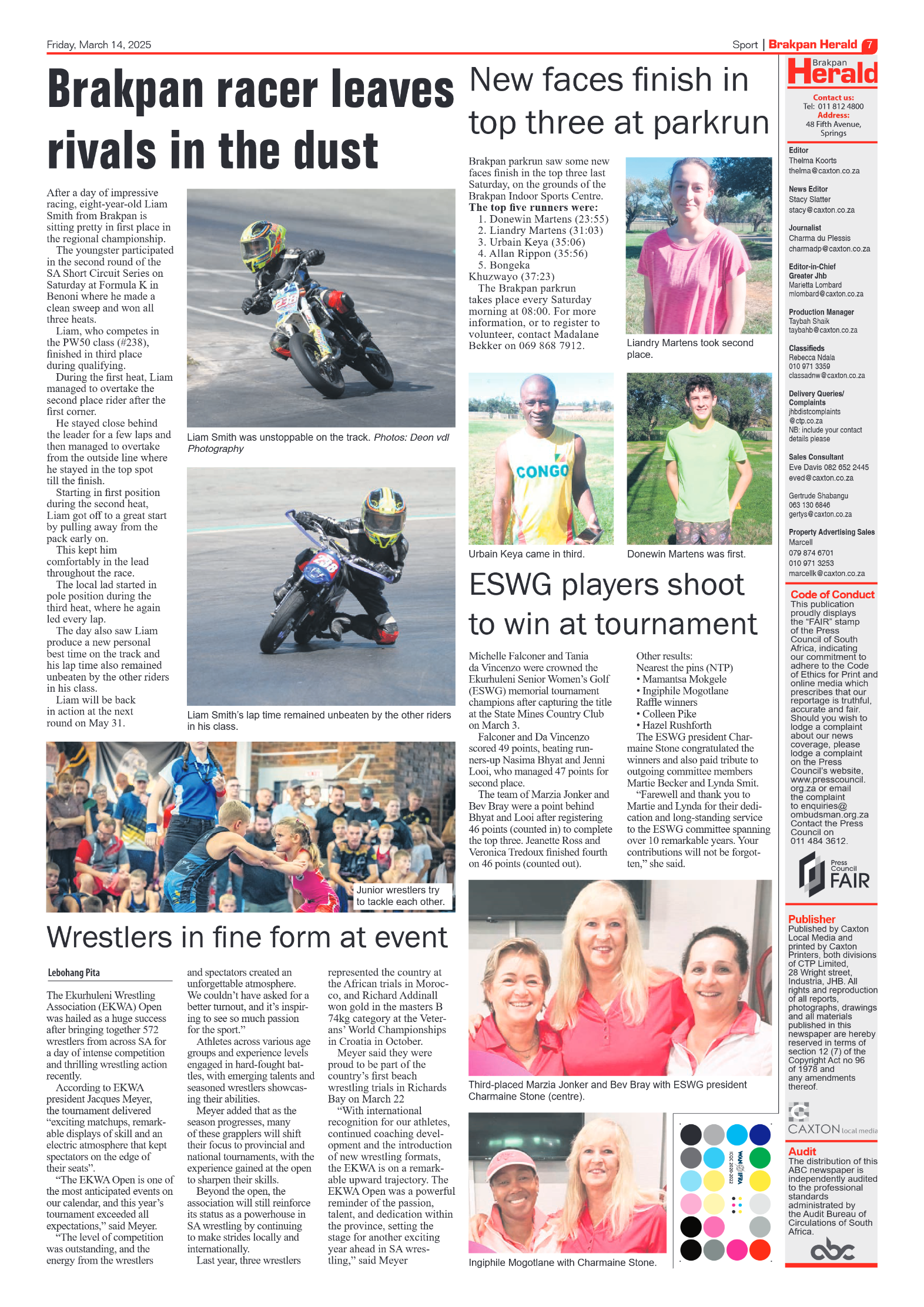 Brakpan Herald 14 March 2025 page 9