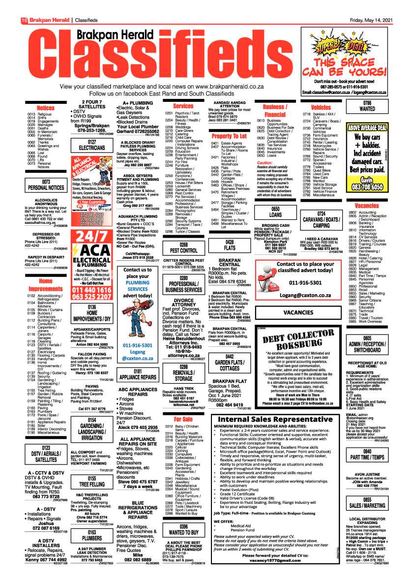 Brakpan Herald 14 May 2021 page 10