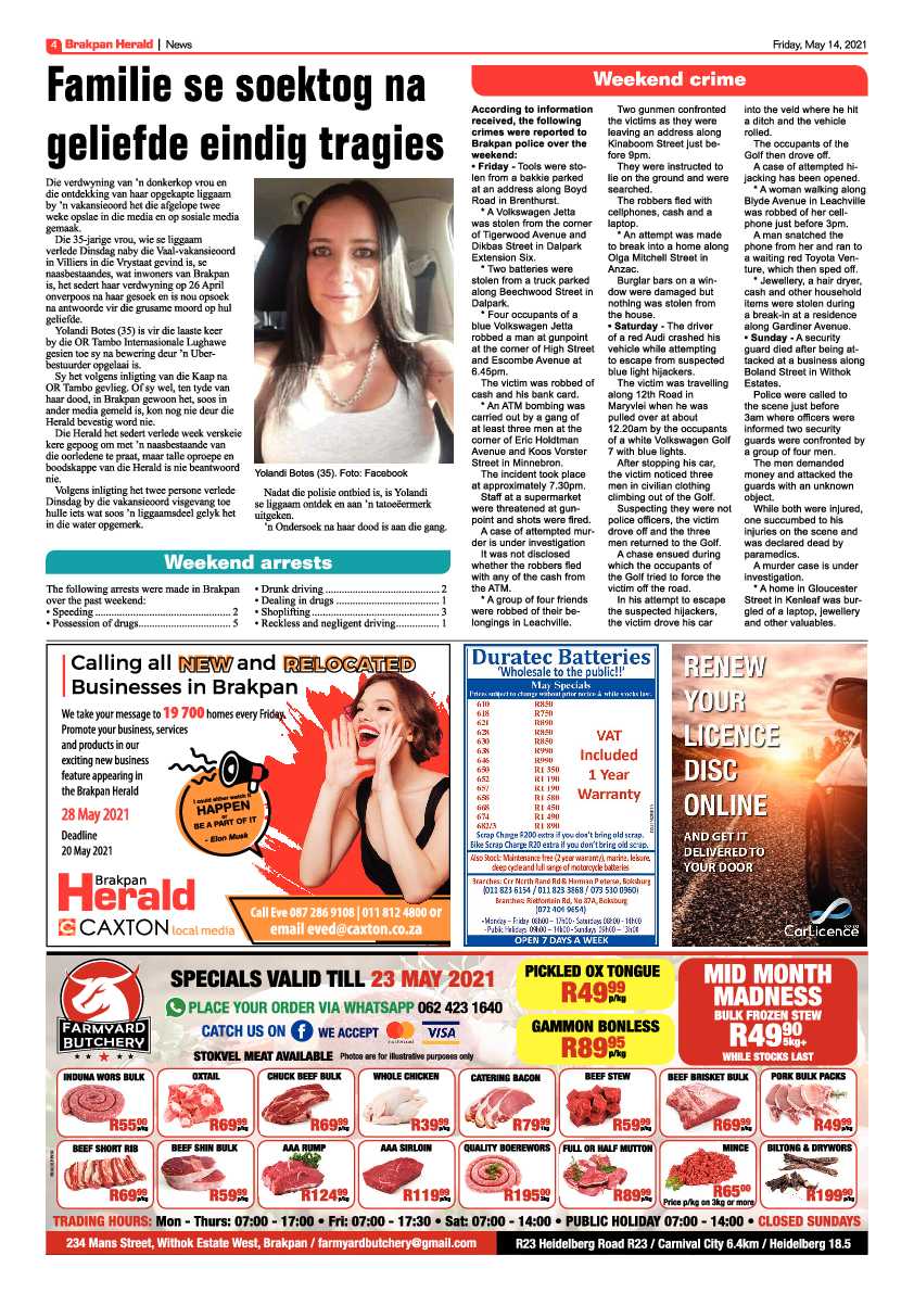 Brakpan Herald 14 May 2021 page 4