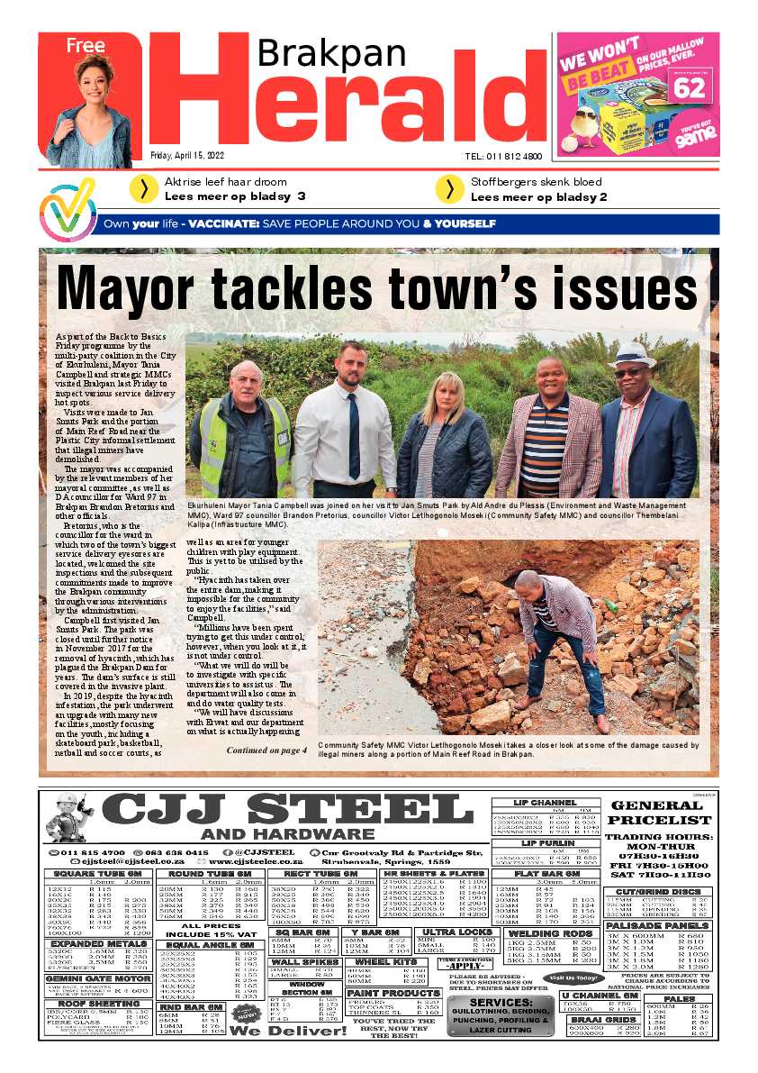 Brakpan Herald 15 April 2022 page 1