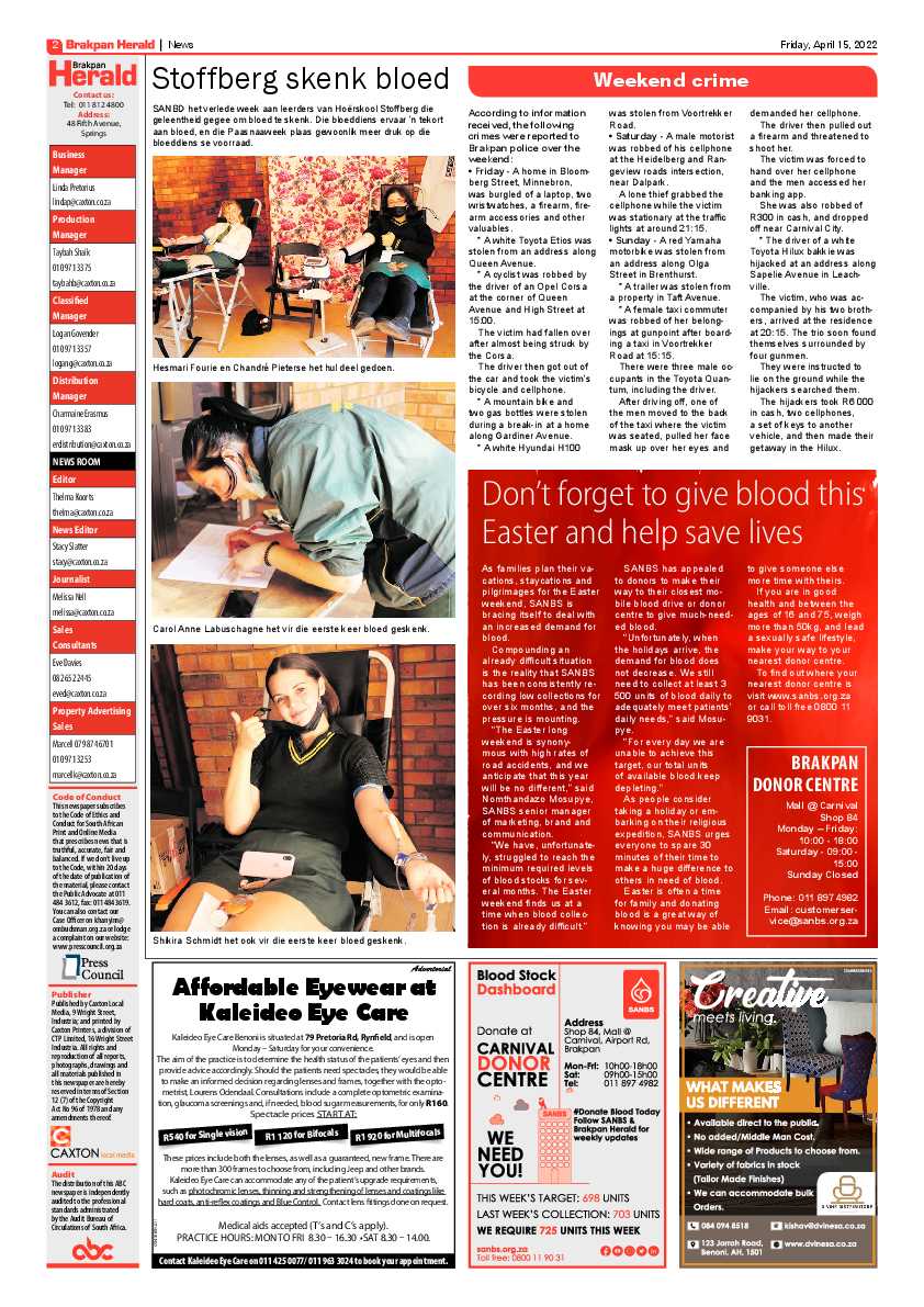 Brakpan Herald 15 April 2022 page 2