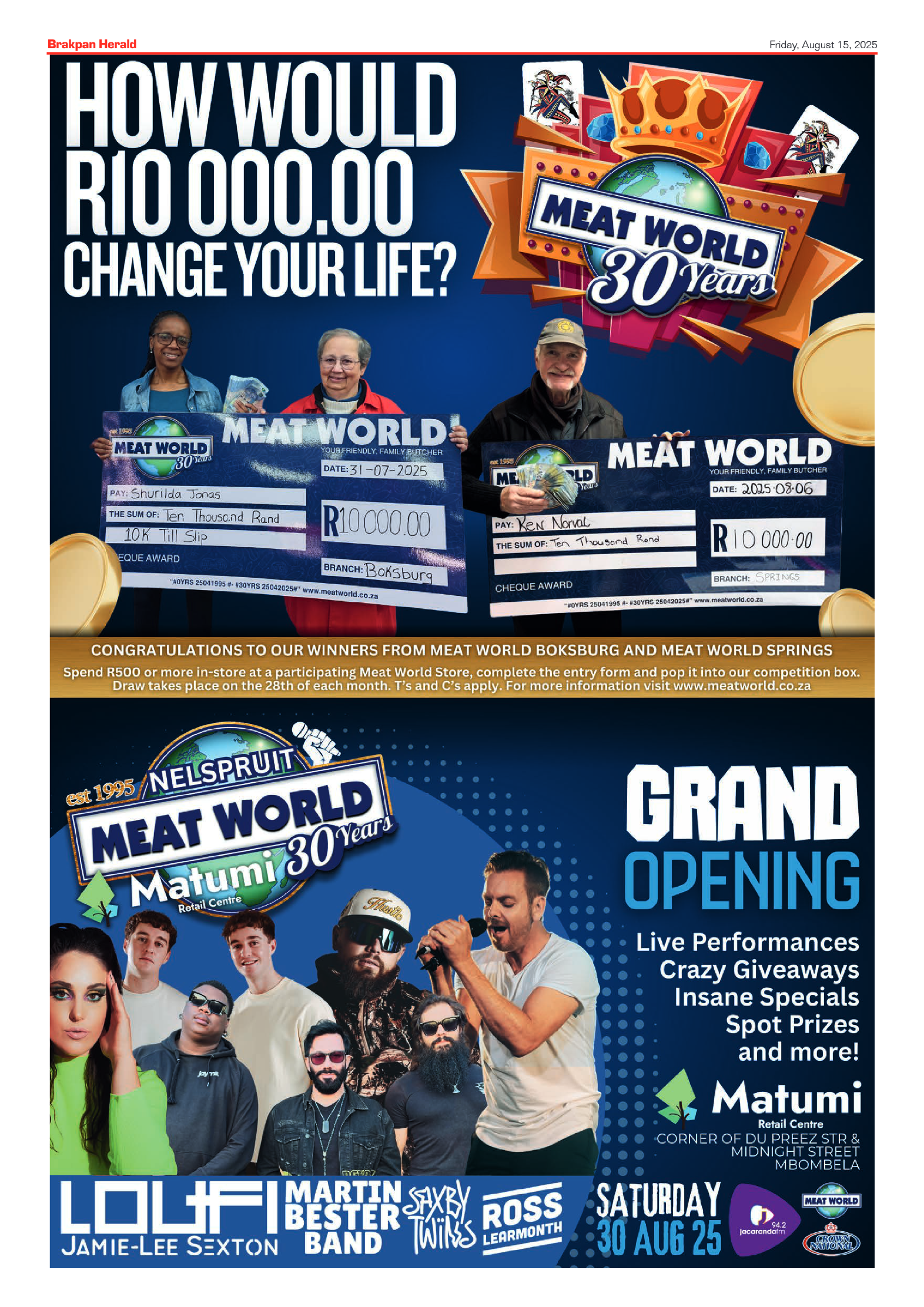Brakpan Herald 15 August 2025 page 12