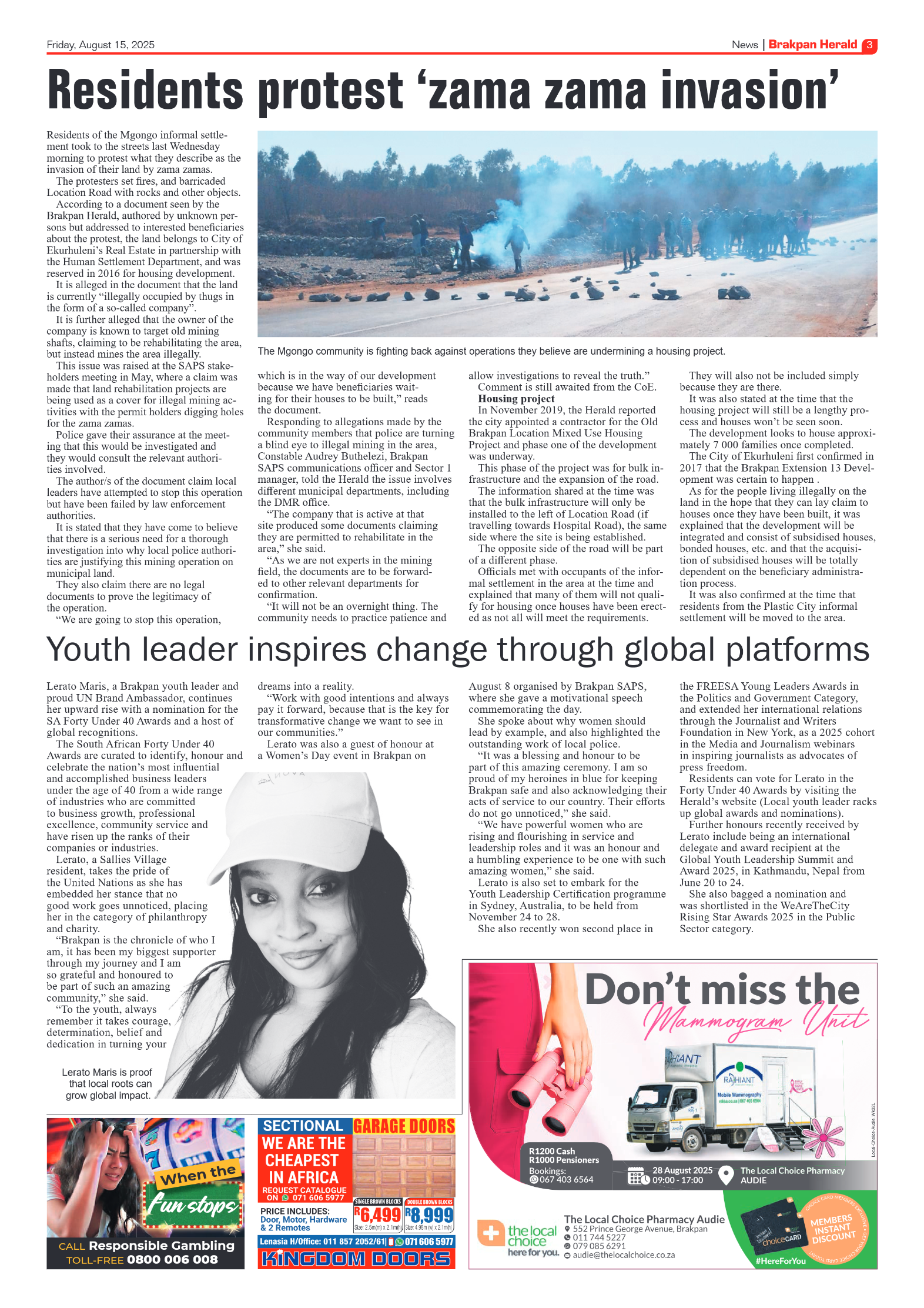 Brakpan Herald 15 August 2025 page 5