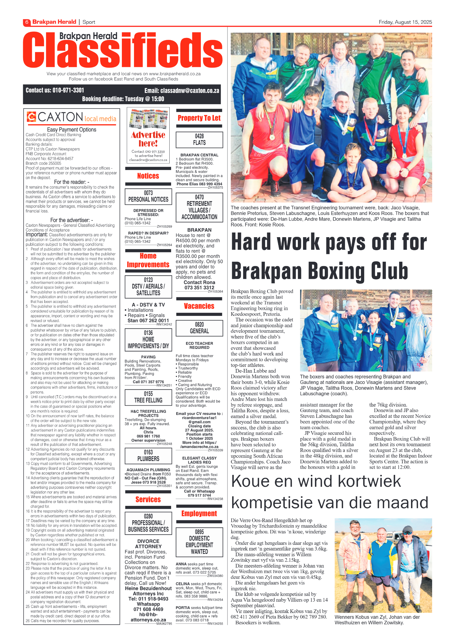 Brakpan Herald 15 August 2025 page 8