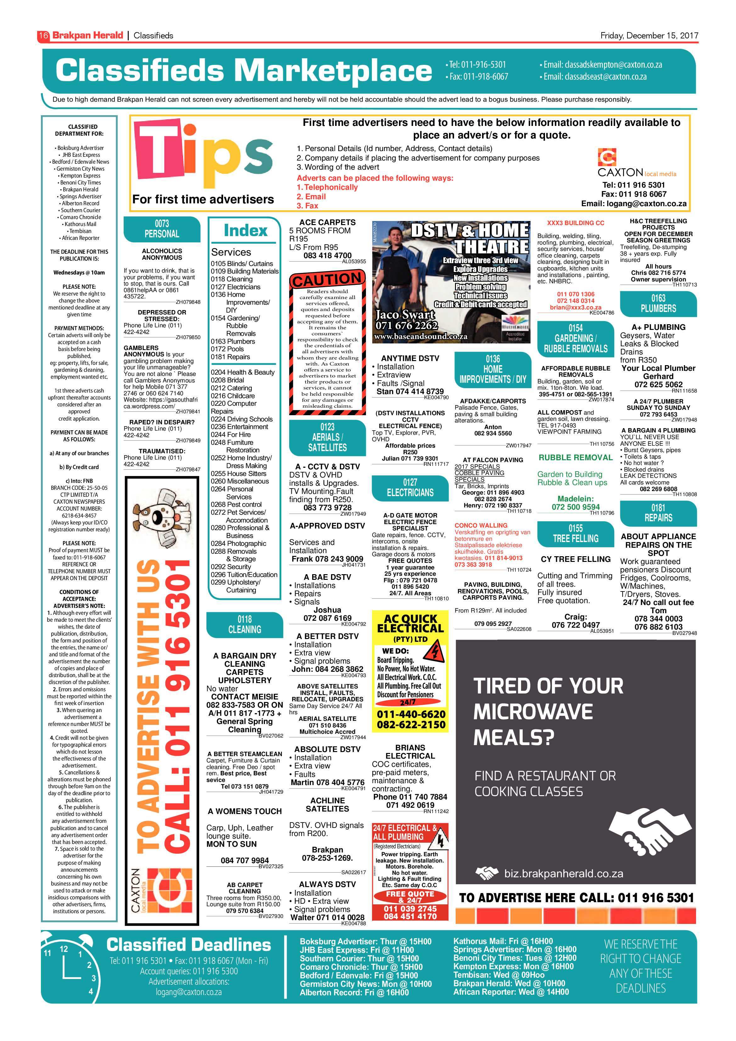 Brakpan Herald 15 December 2017 page 16