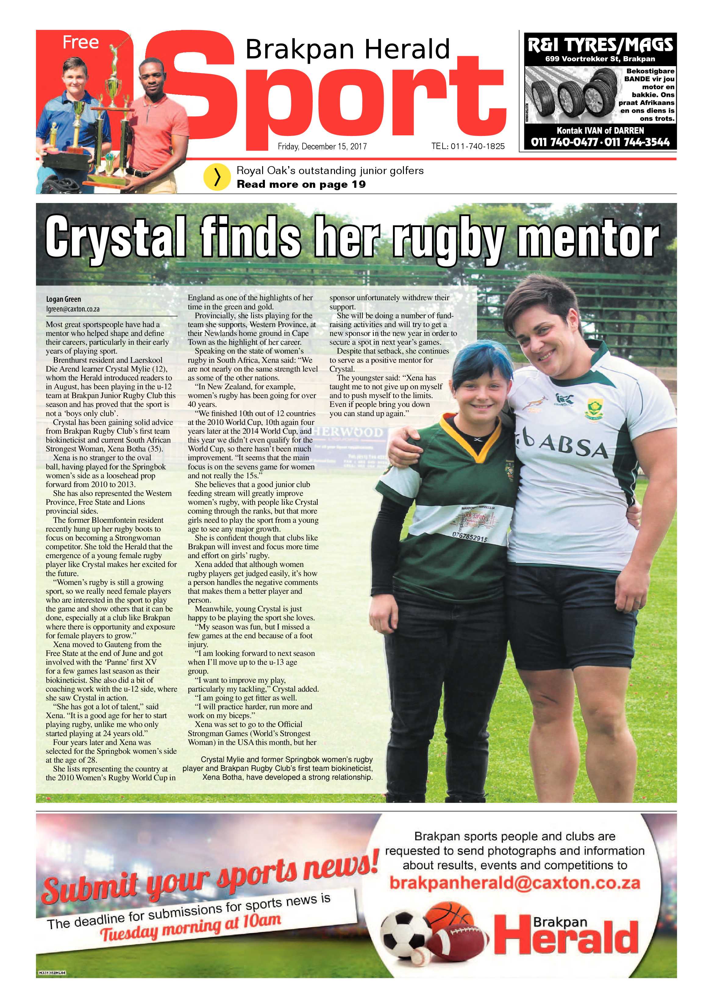 Brakpan Herald 15 December 2017 page 20
