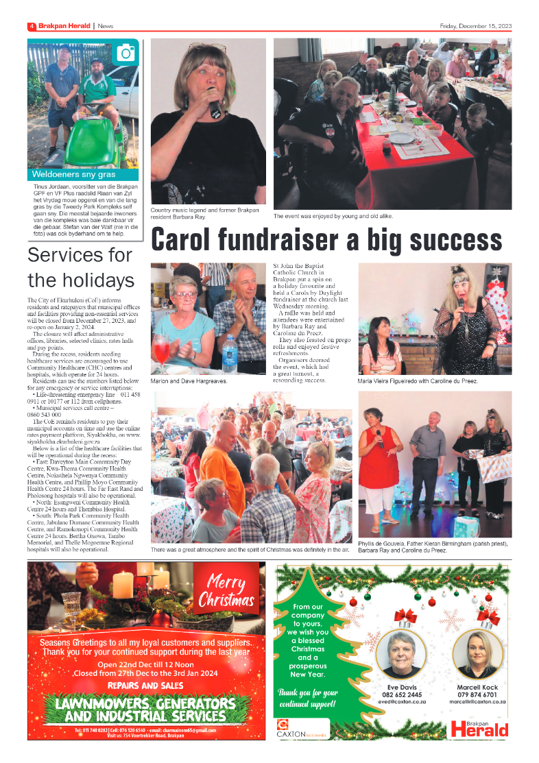 Brakpan Herald 15 December 2023 page 4
