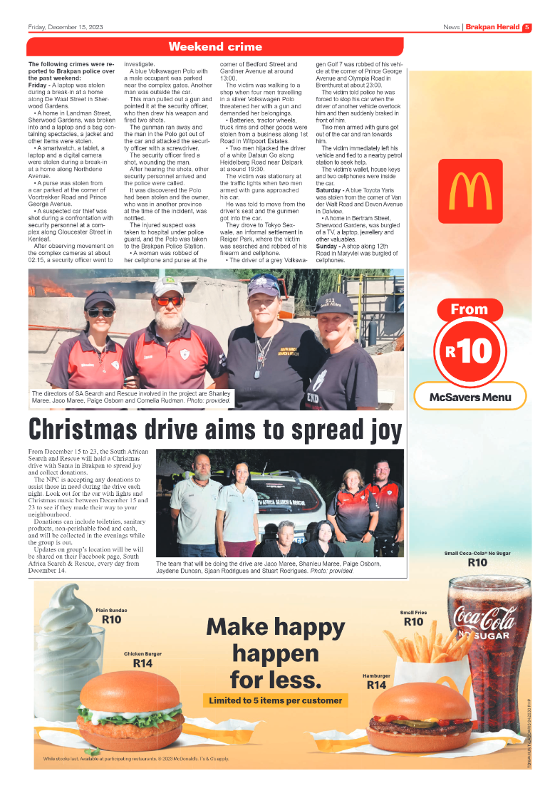 Brakpan Herald 15 December 2023 page 5