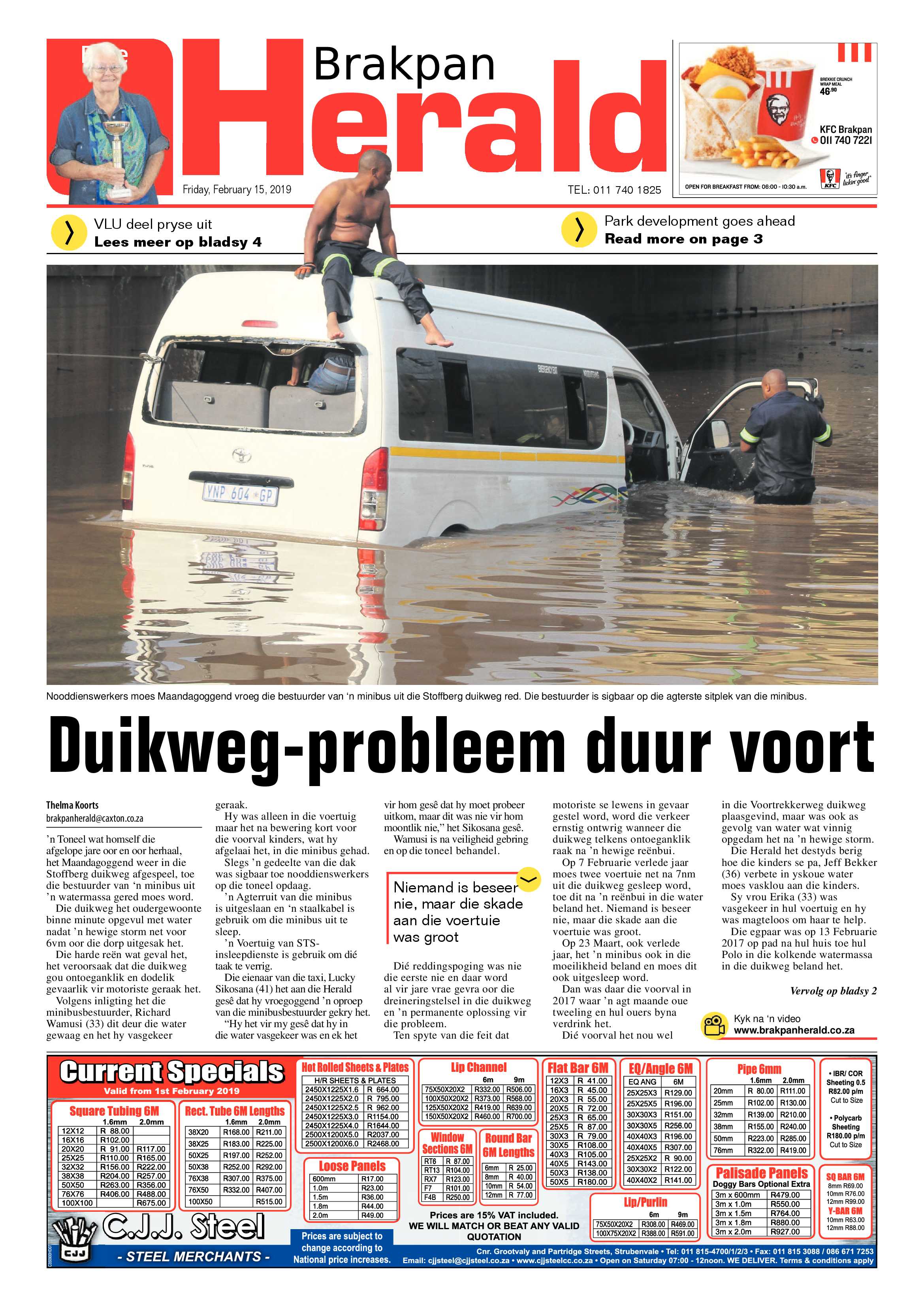 Brakpan Herald 15 February 2019 page 1
