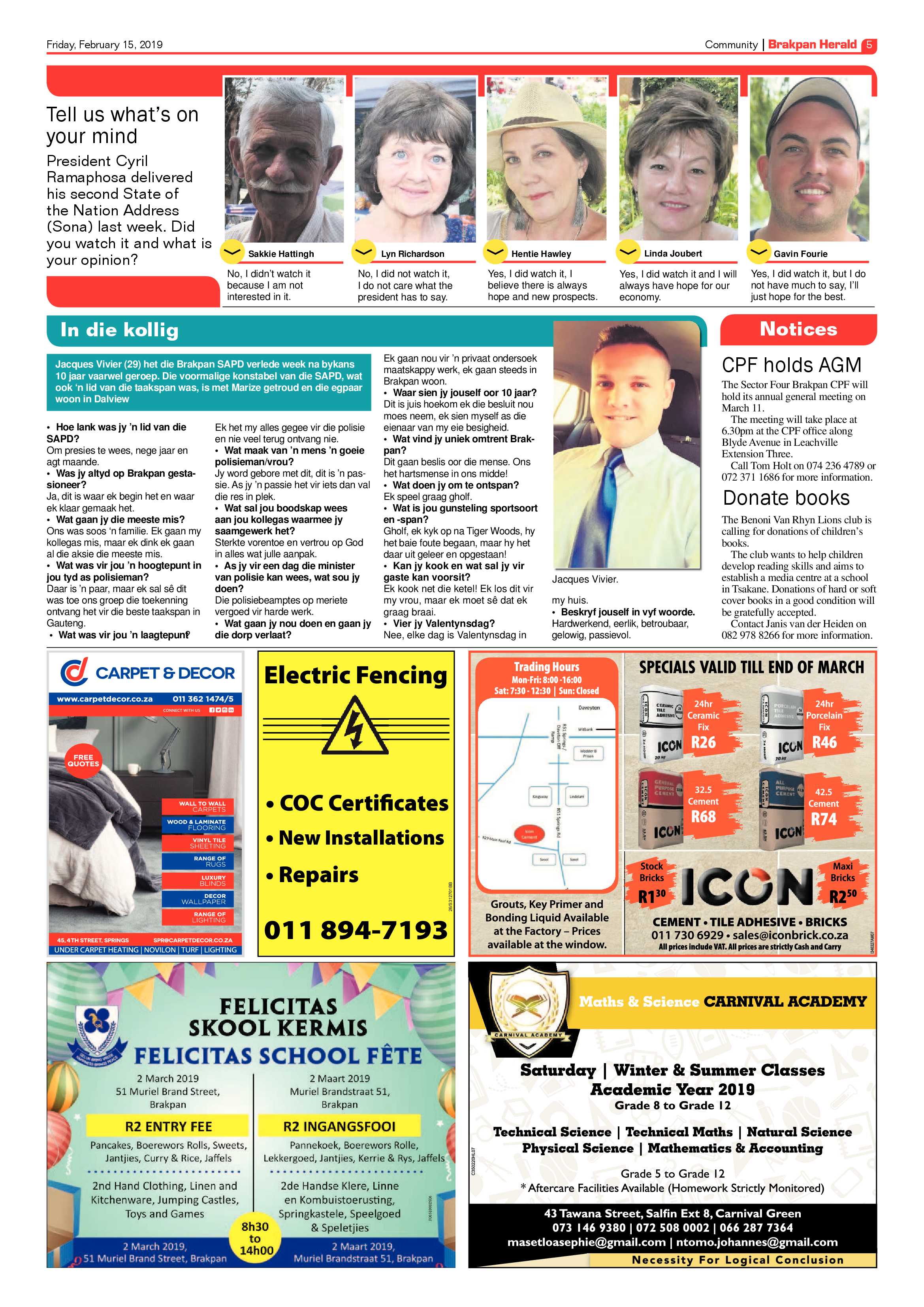 Brakpan Herald 15 February 2019 page 5