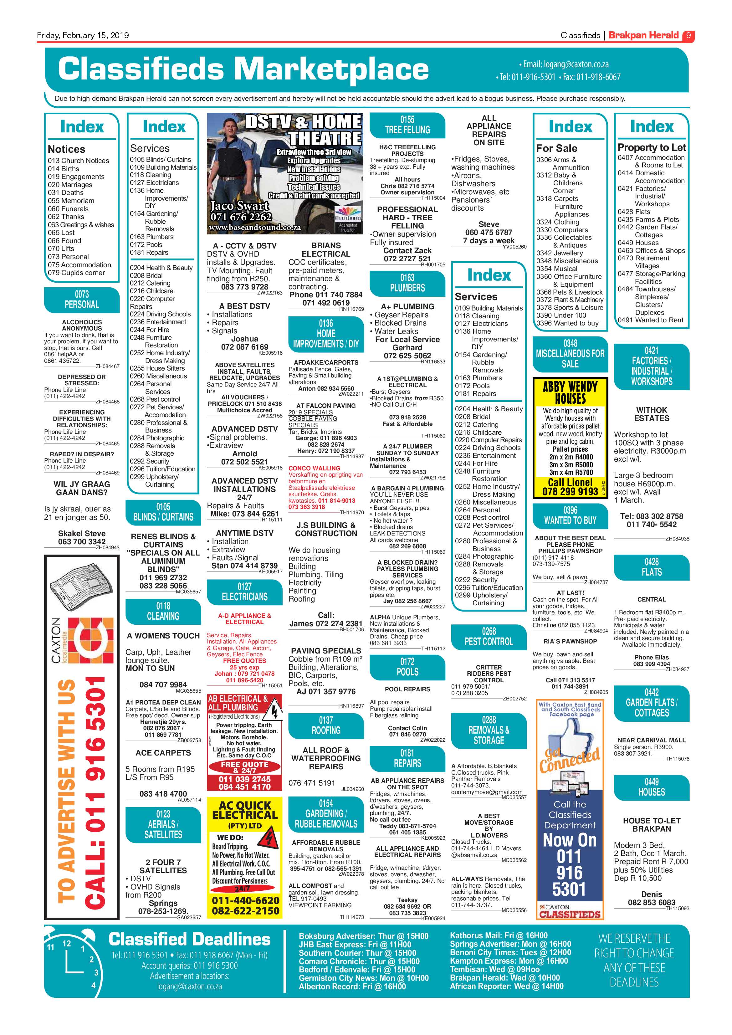 Brakpan Herald 15 February 2019 page 9