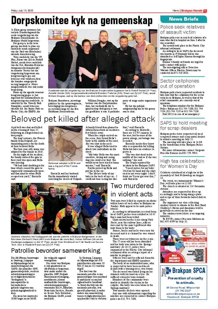 Brakpan Herald 15 July 2022 page 3