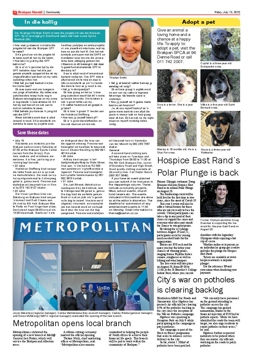 Brakpan Herald 15 July 2022 page 4