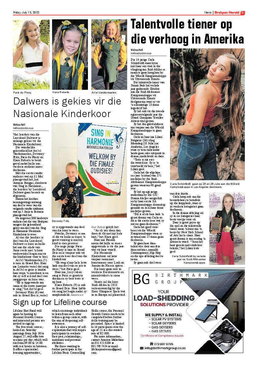 Brakpan Herald 15 July 2022 page 5