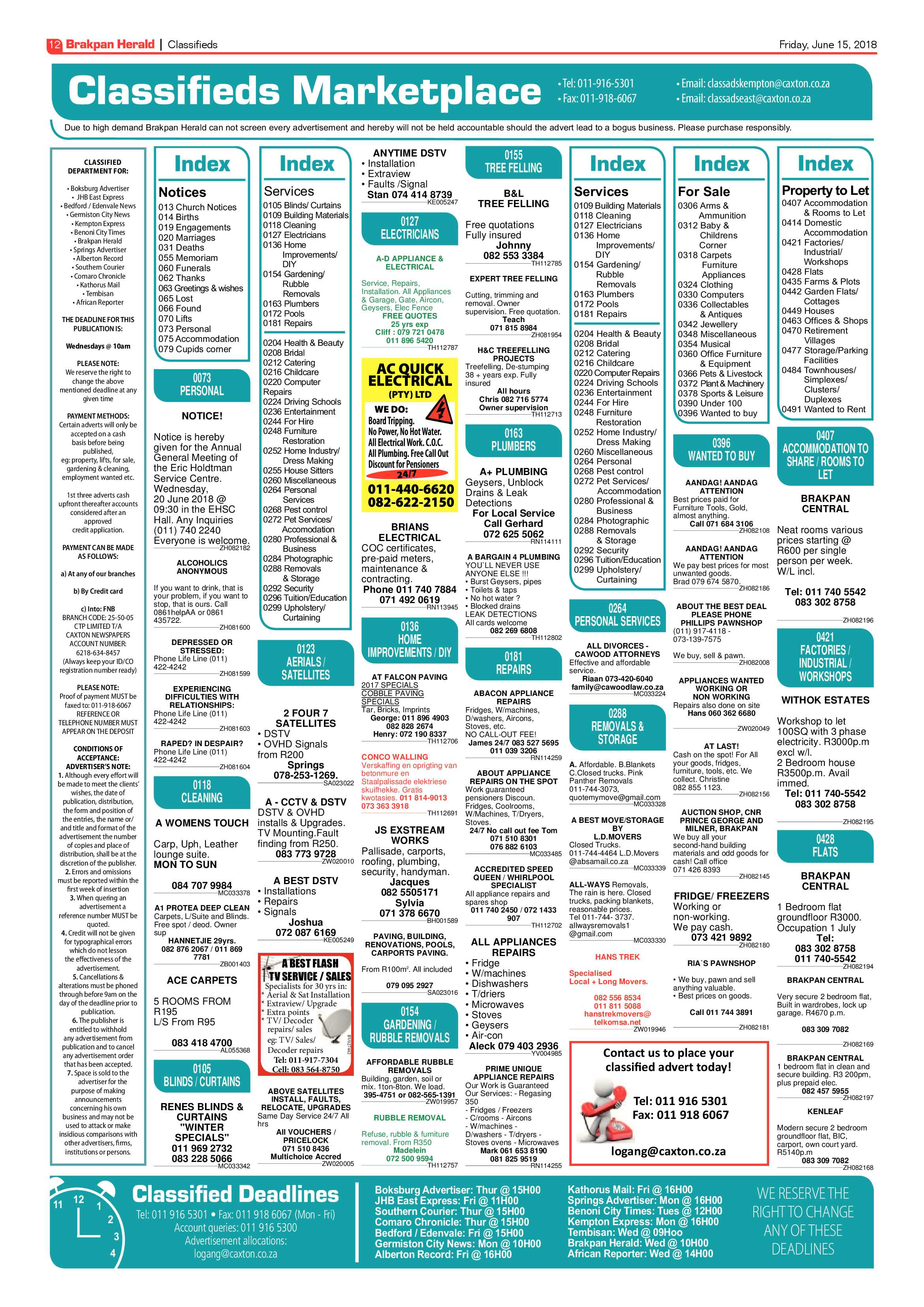 Brakpan Herald 15 June 2018 page 12