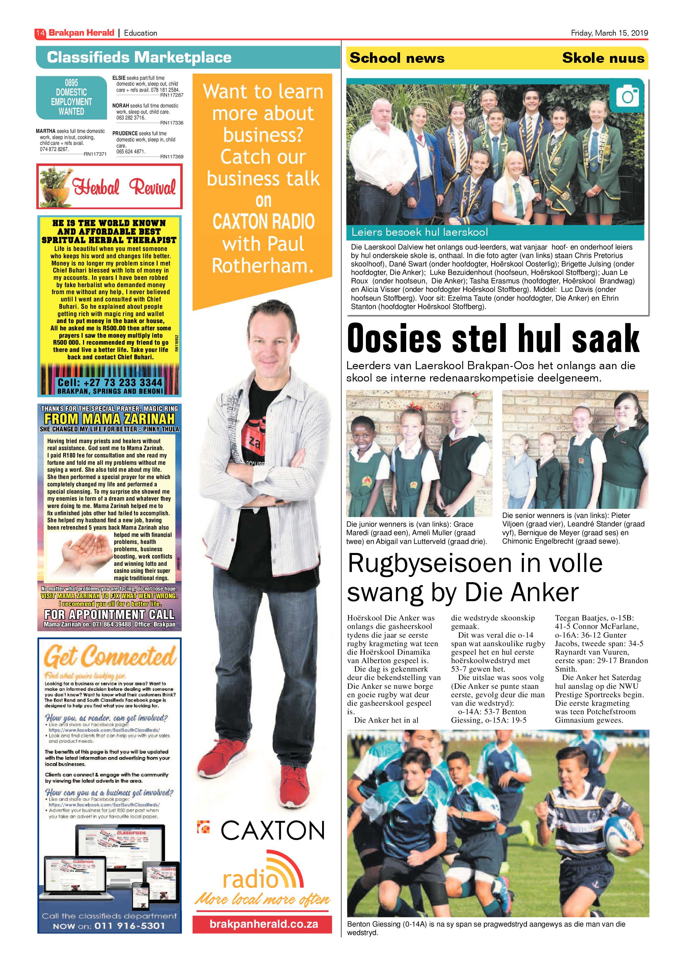 Brakpan Herald 15 March 2019 page 14