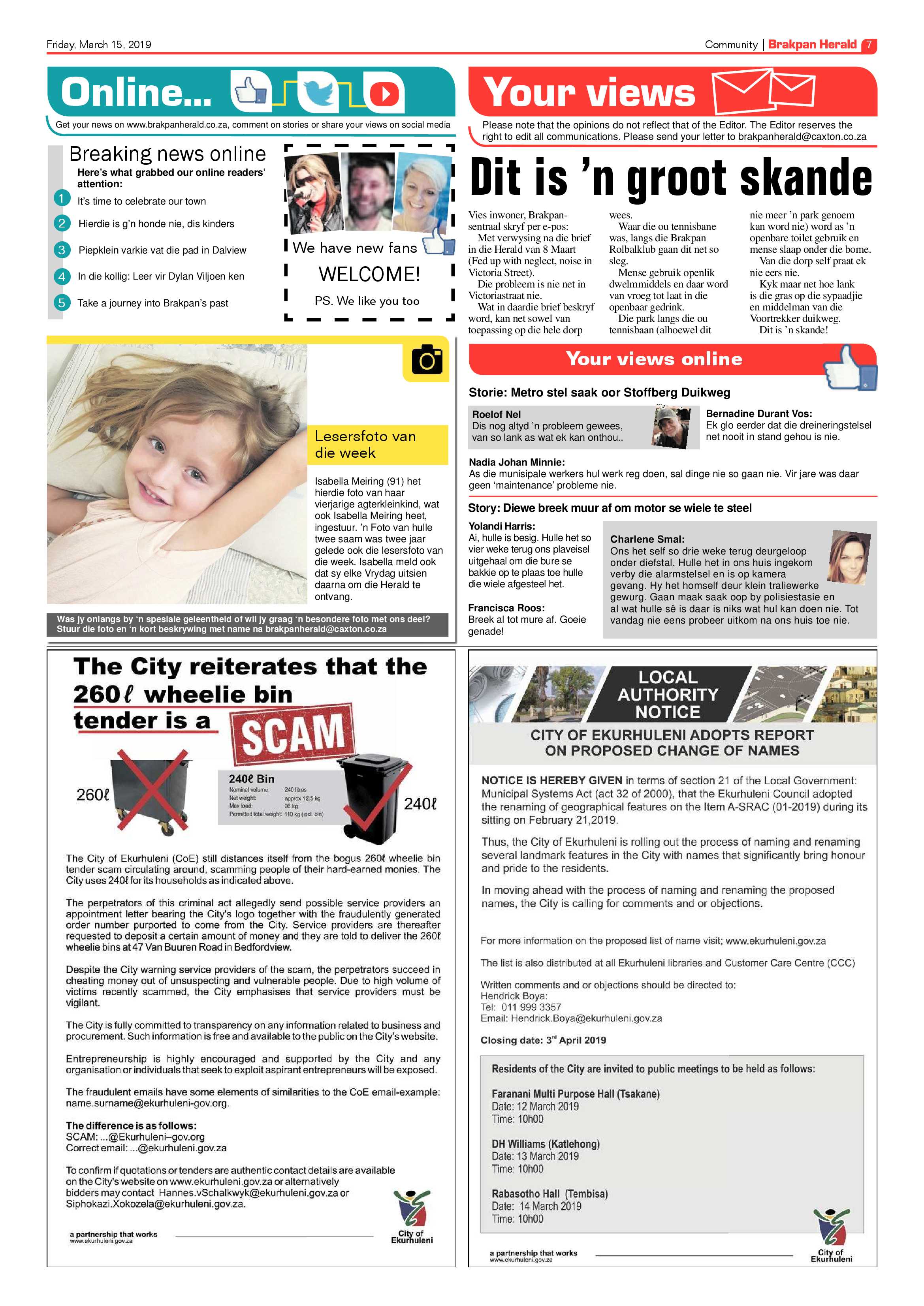 Brakpan Herald 15 March 2019 page 7