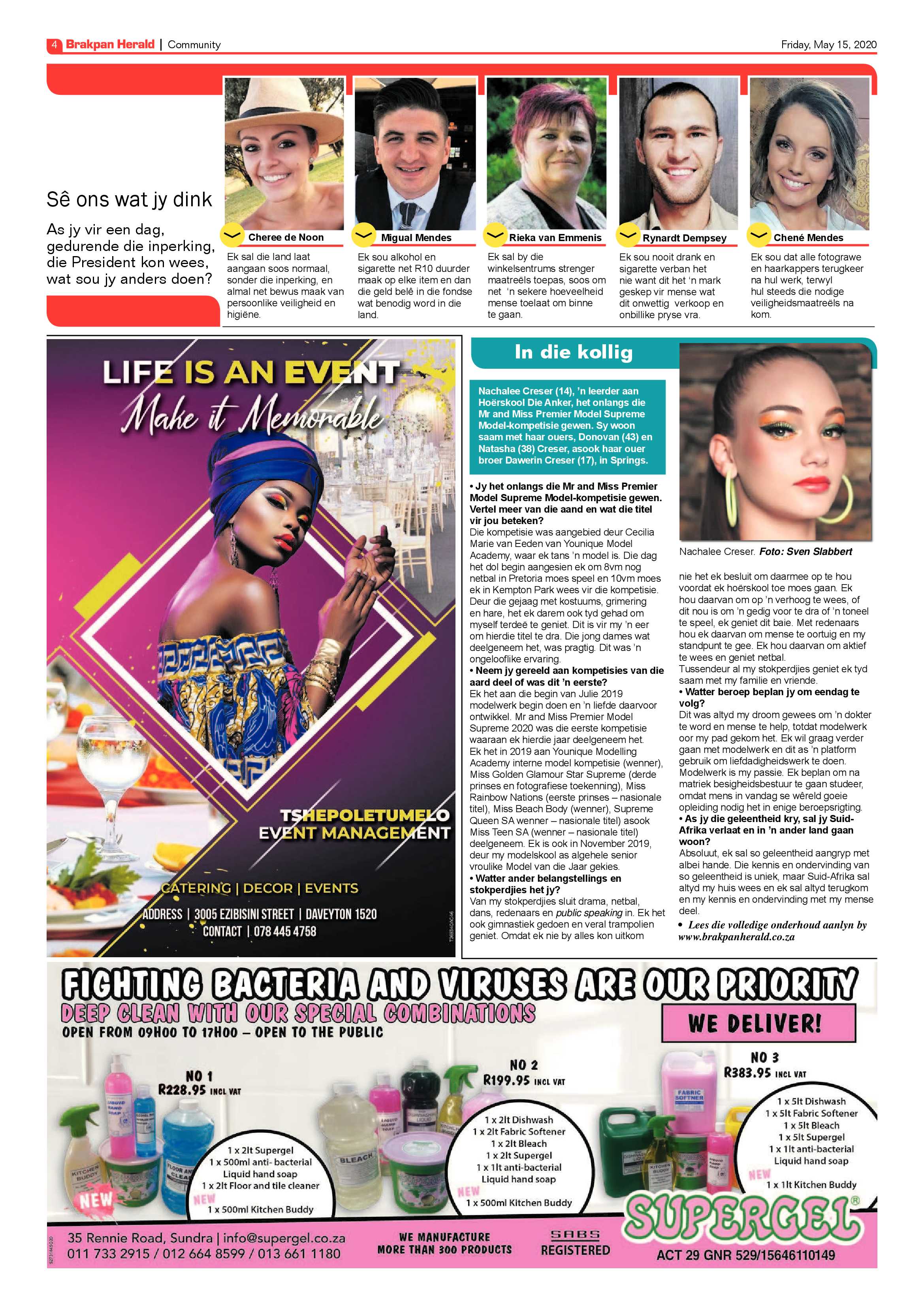 Brakpan Herald 15 May 2020 page 4