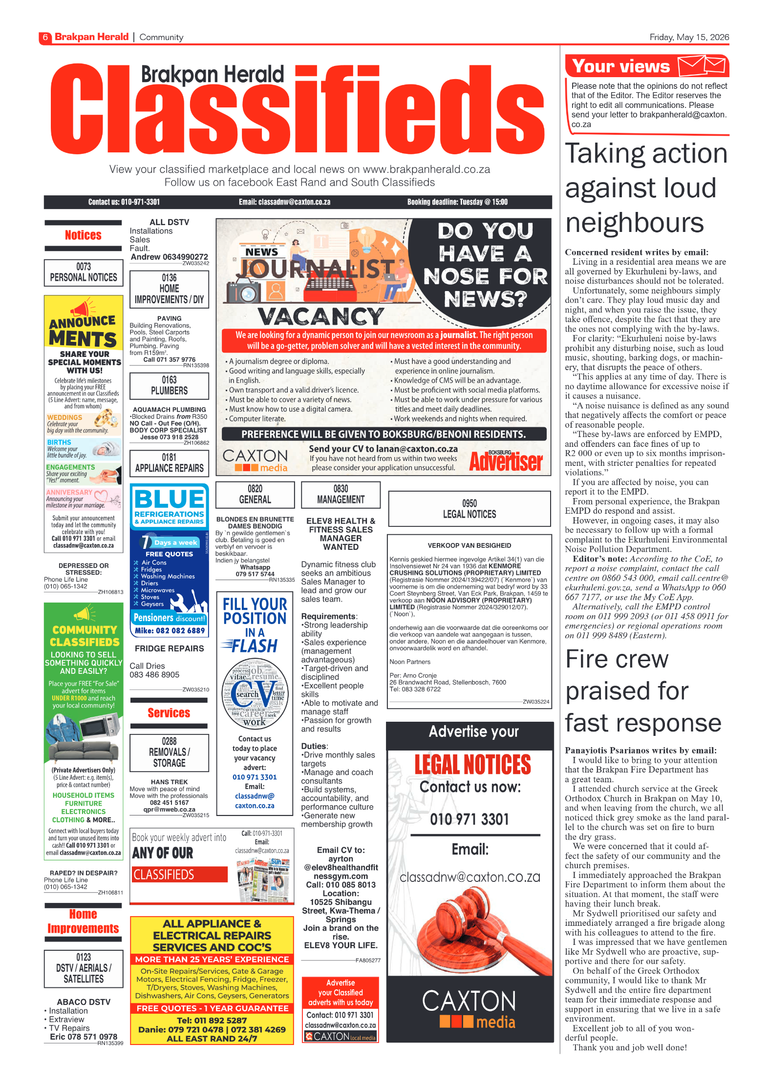 Brakpan Herald 15 May 2026 page 8