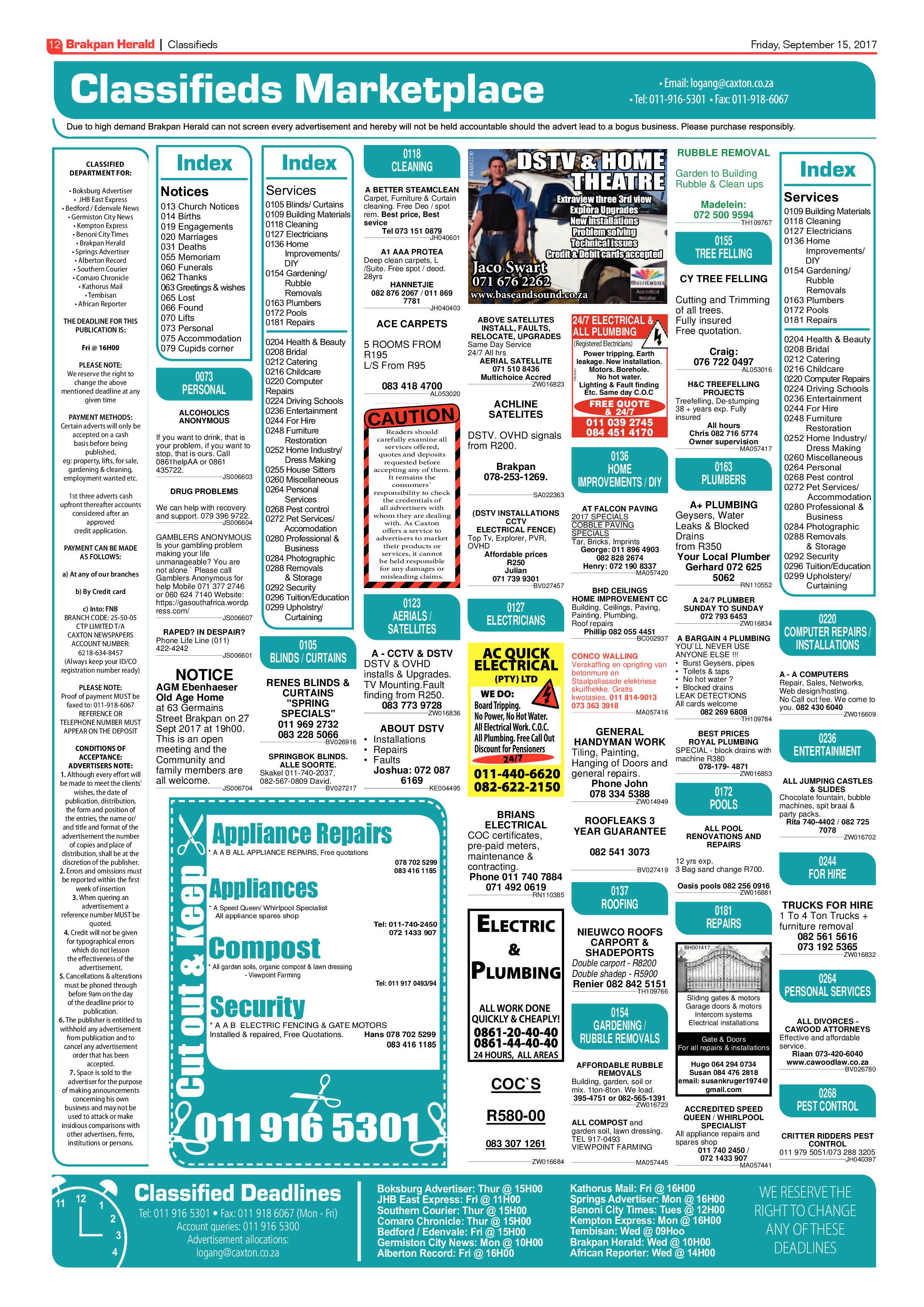 Brakpan Herald 15 September 2017 page 12