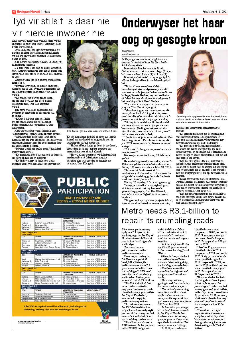 Brakpan Herald 16 April 2021 page 6