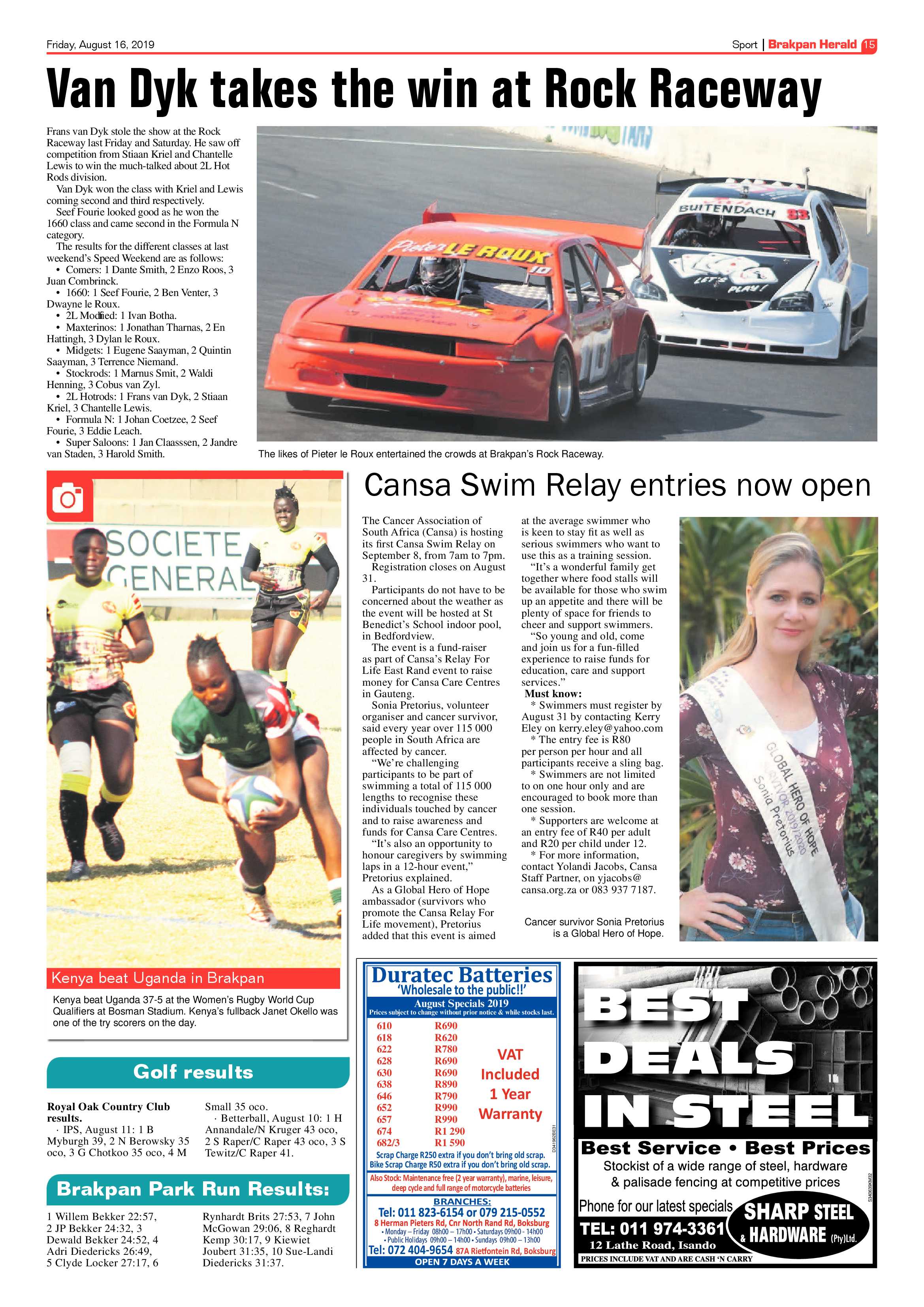 Brakpan Herald 16 August 2019 page 15