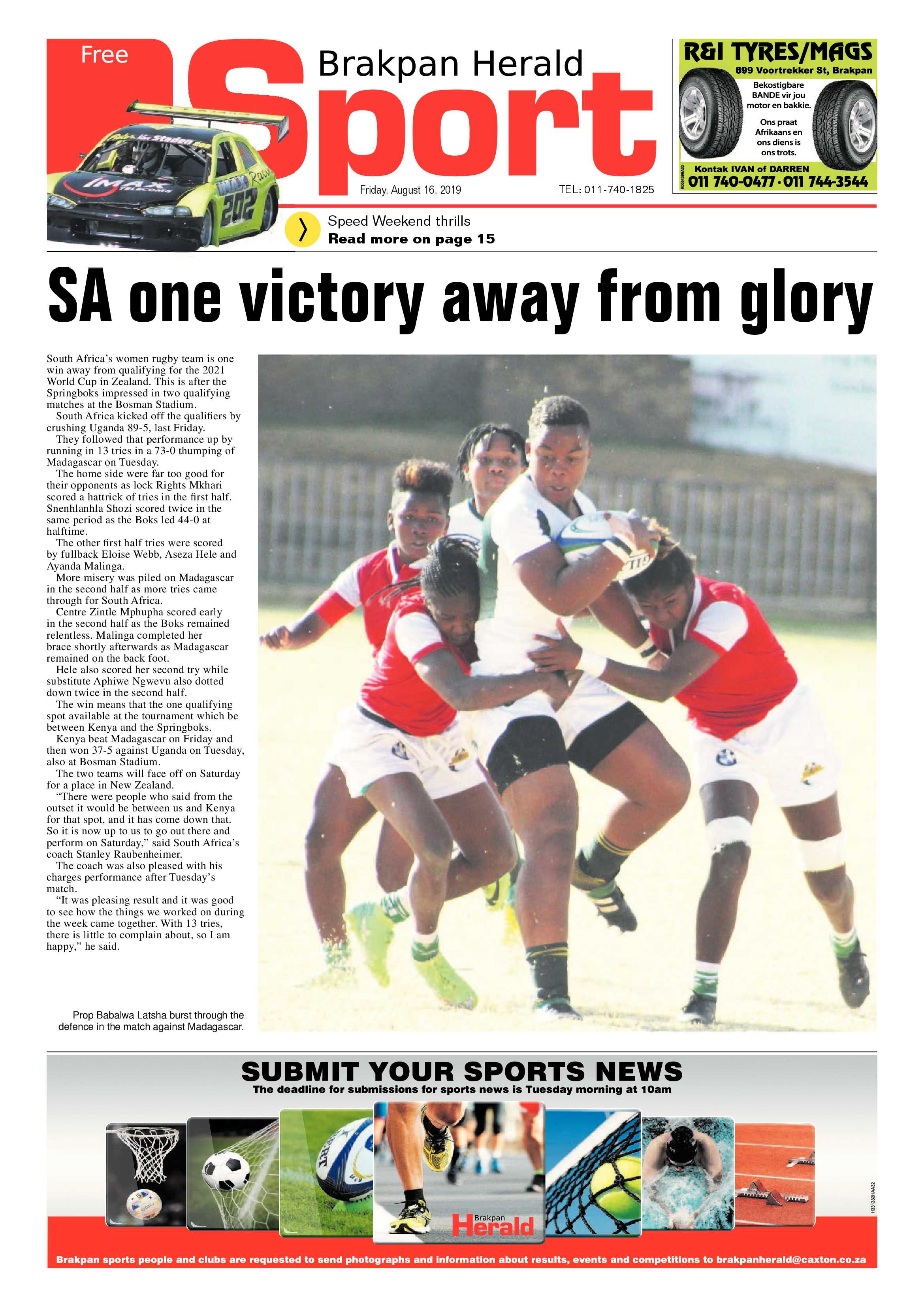 Brakpan Herald 16 August 2019 page 16