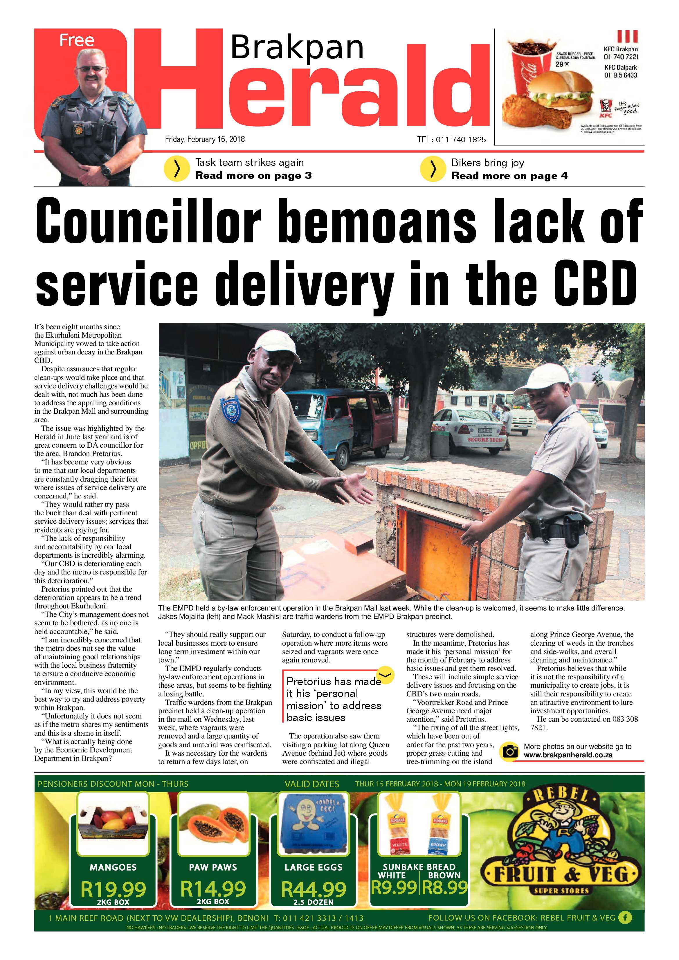 Brakpan Herald 16 February 2018 page 1