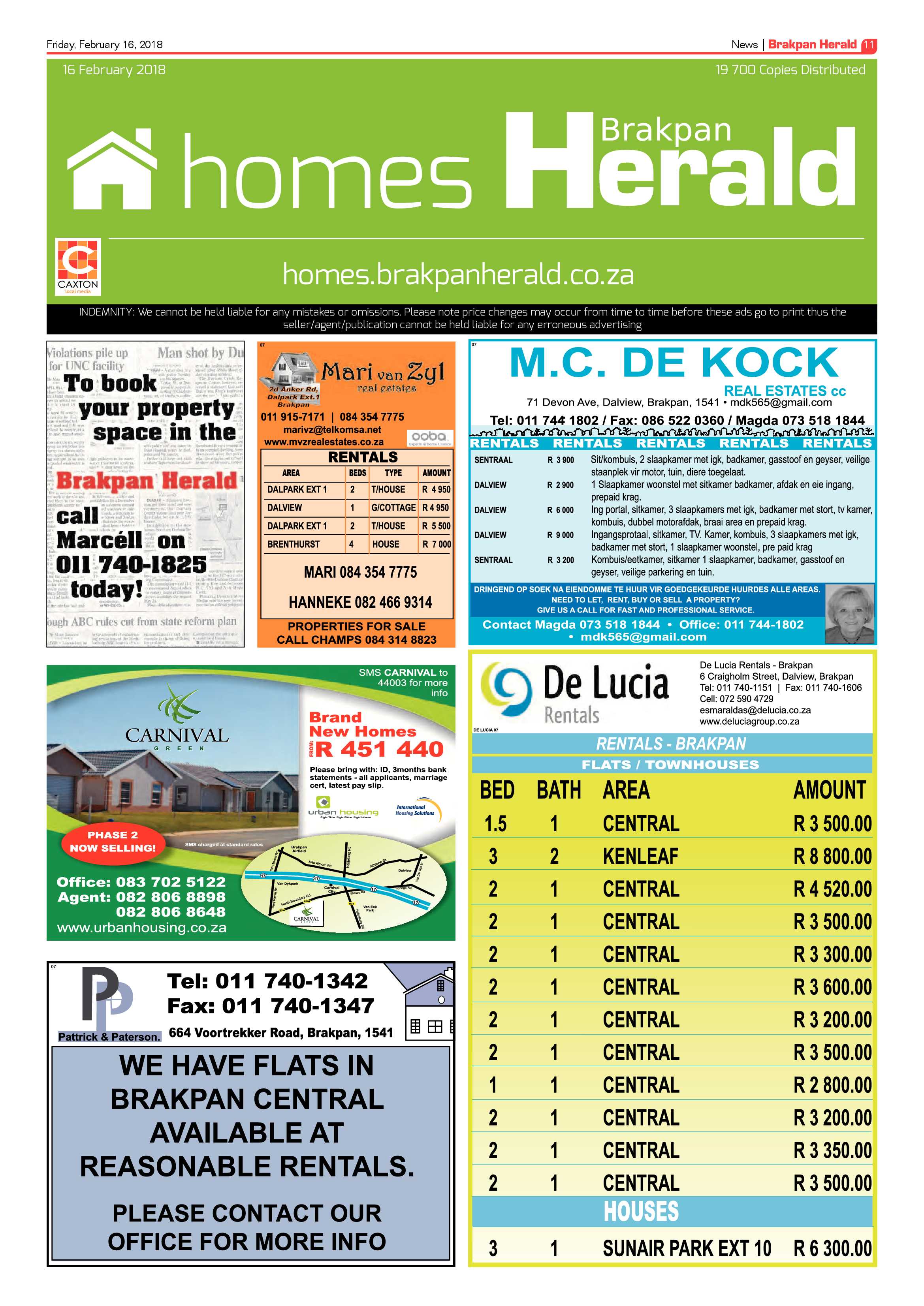 Brakpan Herald 16 February 2018 page 11