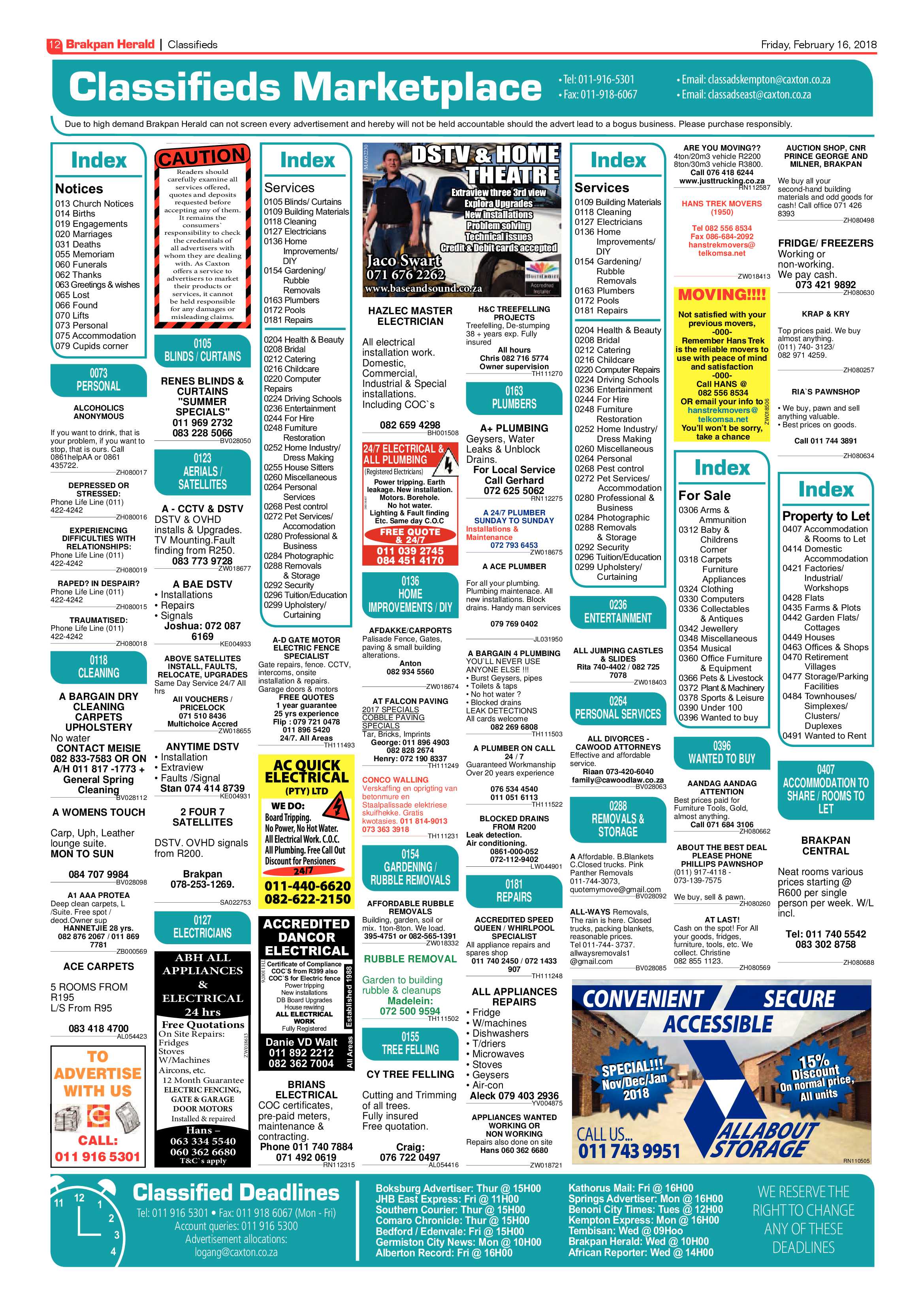 Brakpan Herald 16 February 2018 page 12