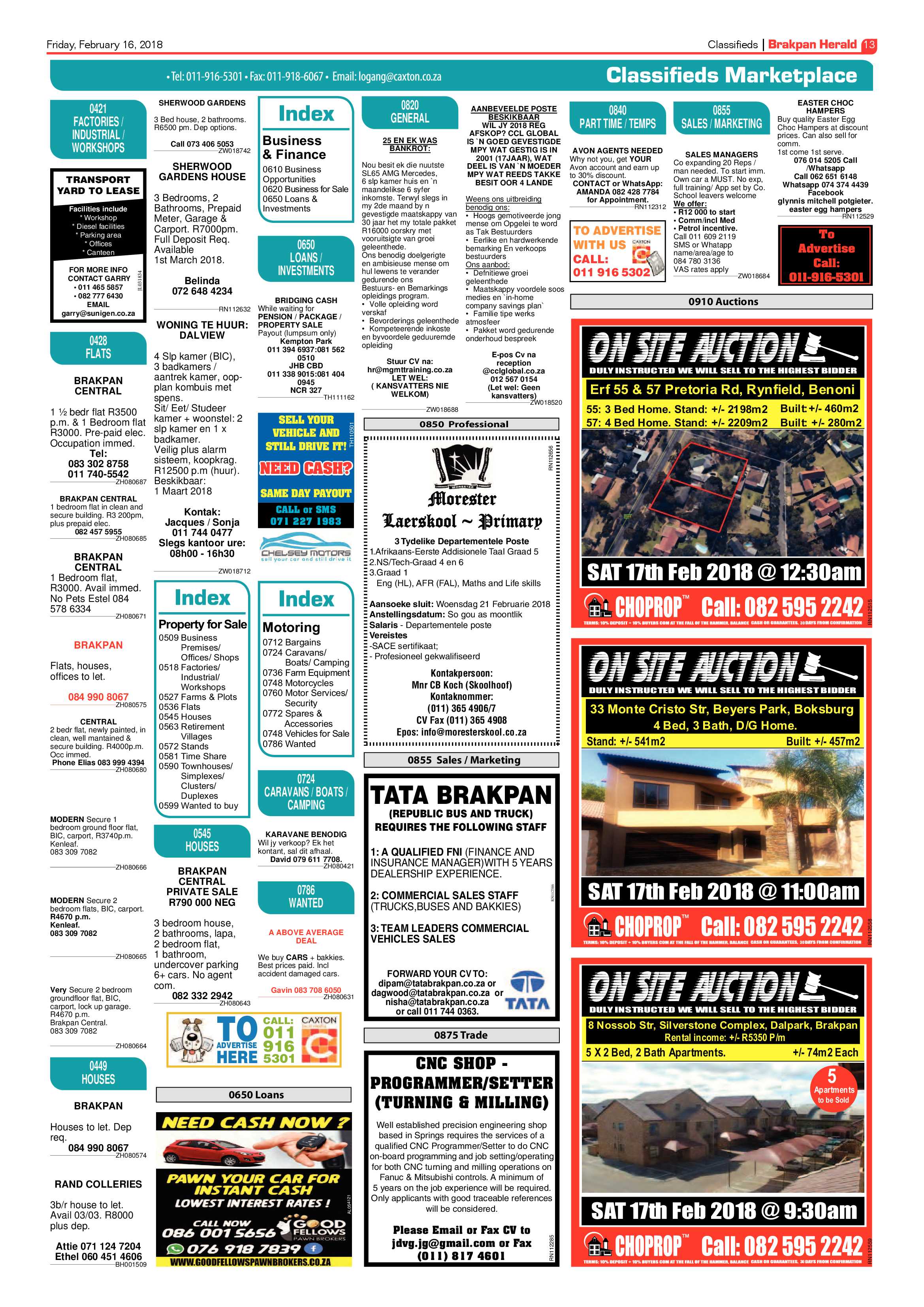 Brakpan Herald 16 February 2018 page 13