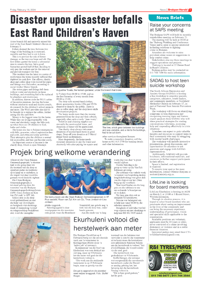 Brakpan Herald 16 February 2024 page 3
