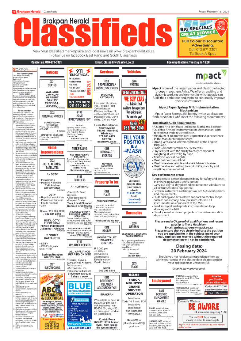 Brakpan Herald 16 February 2024 page 6