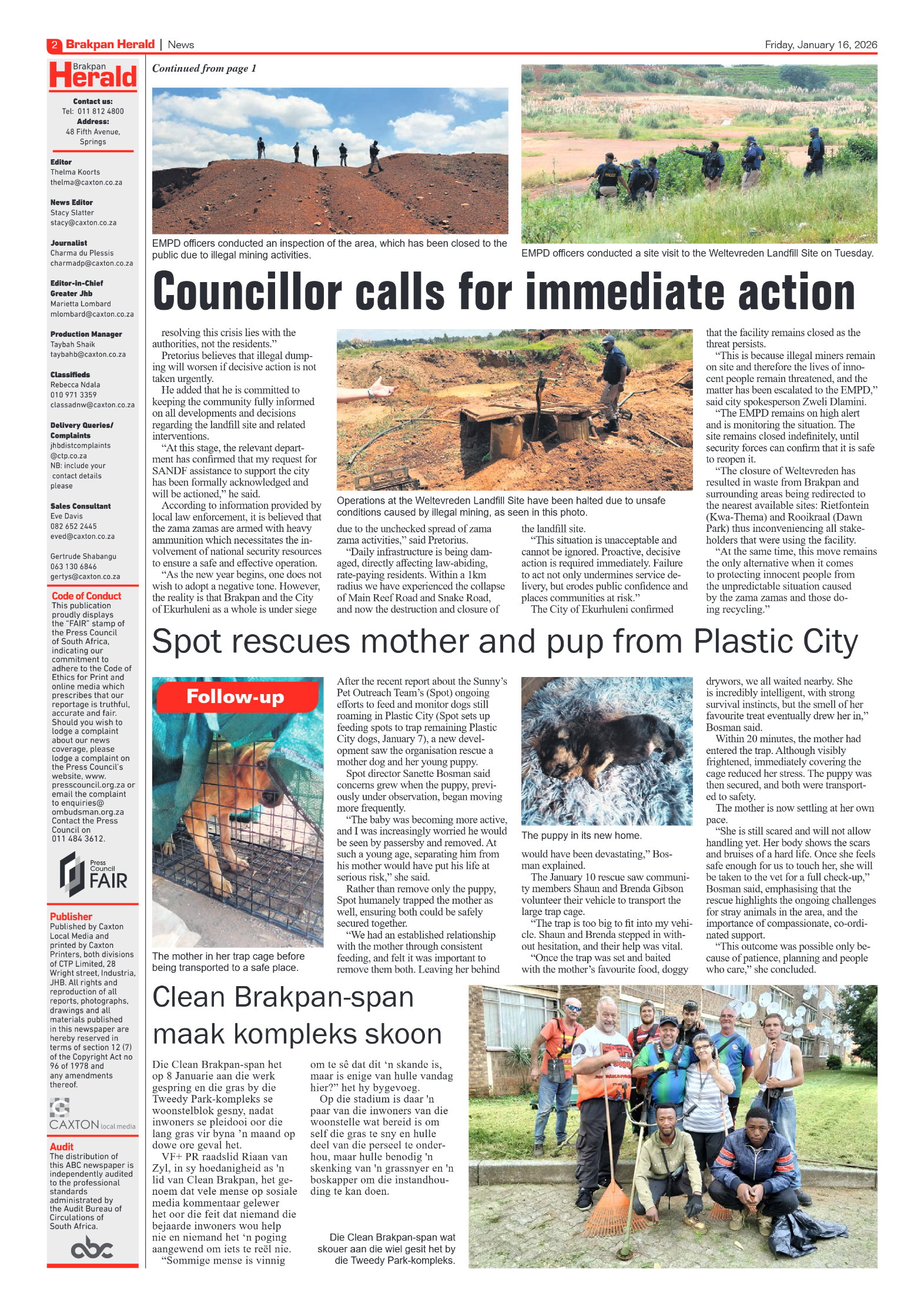 Brakpan Herald 16 January 2026 page 4