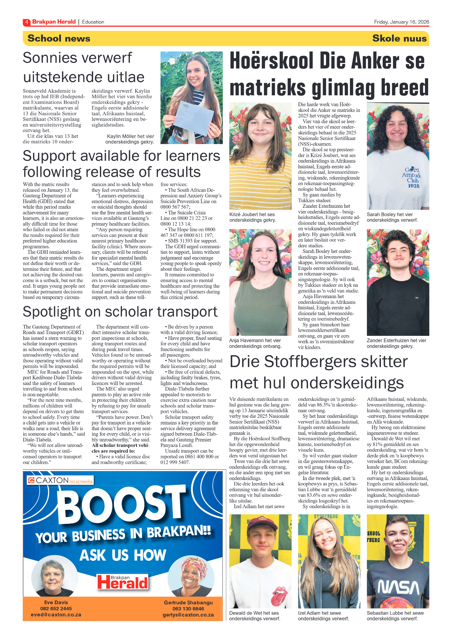 Brakpan Herald 16 January 2026 page 6