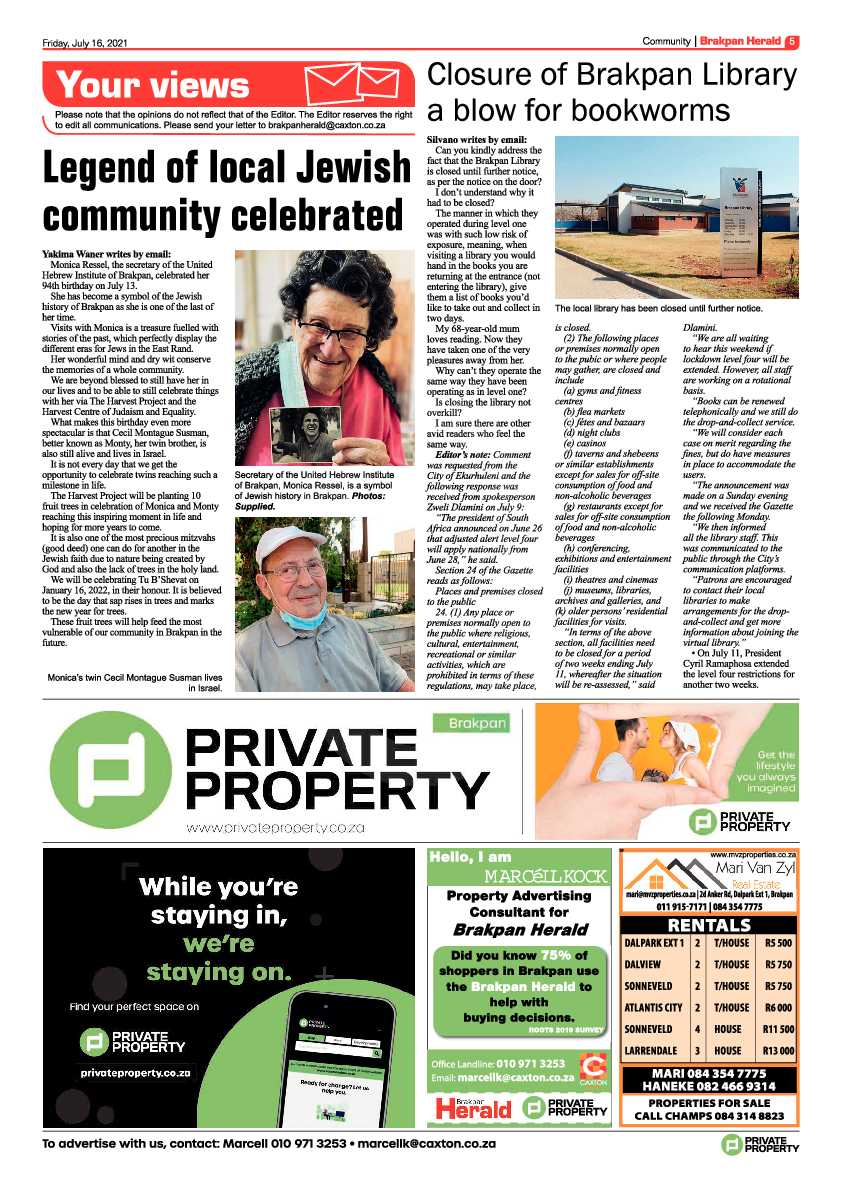 Brakpan Herald 16 July 2021 page 5
