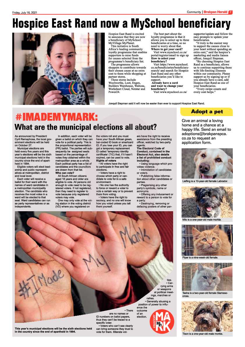 Brakpan Herald 16 July 2021 page 7