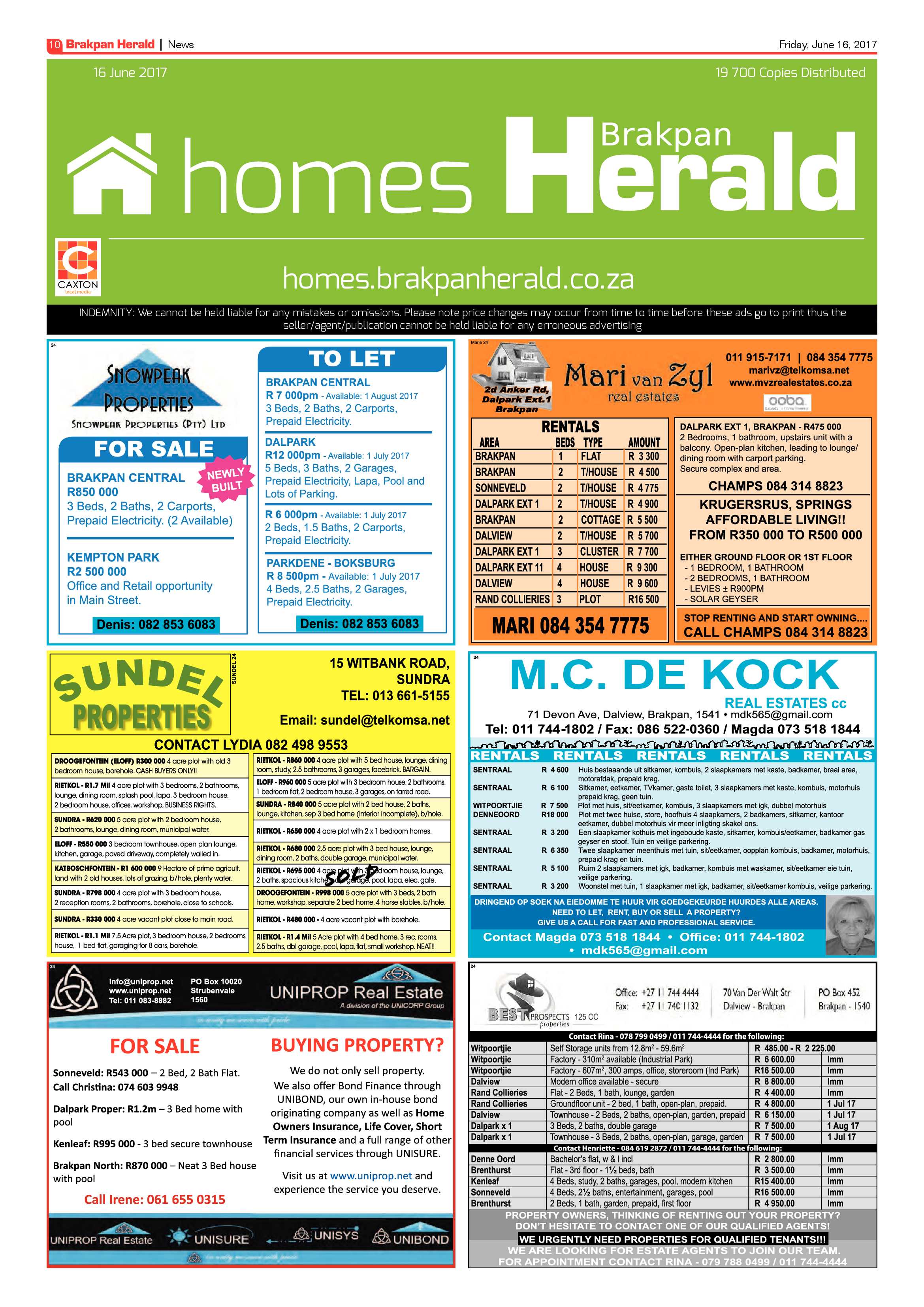 Brakpan Herald 16 June 2017 page 10