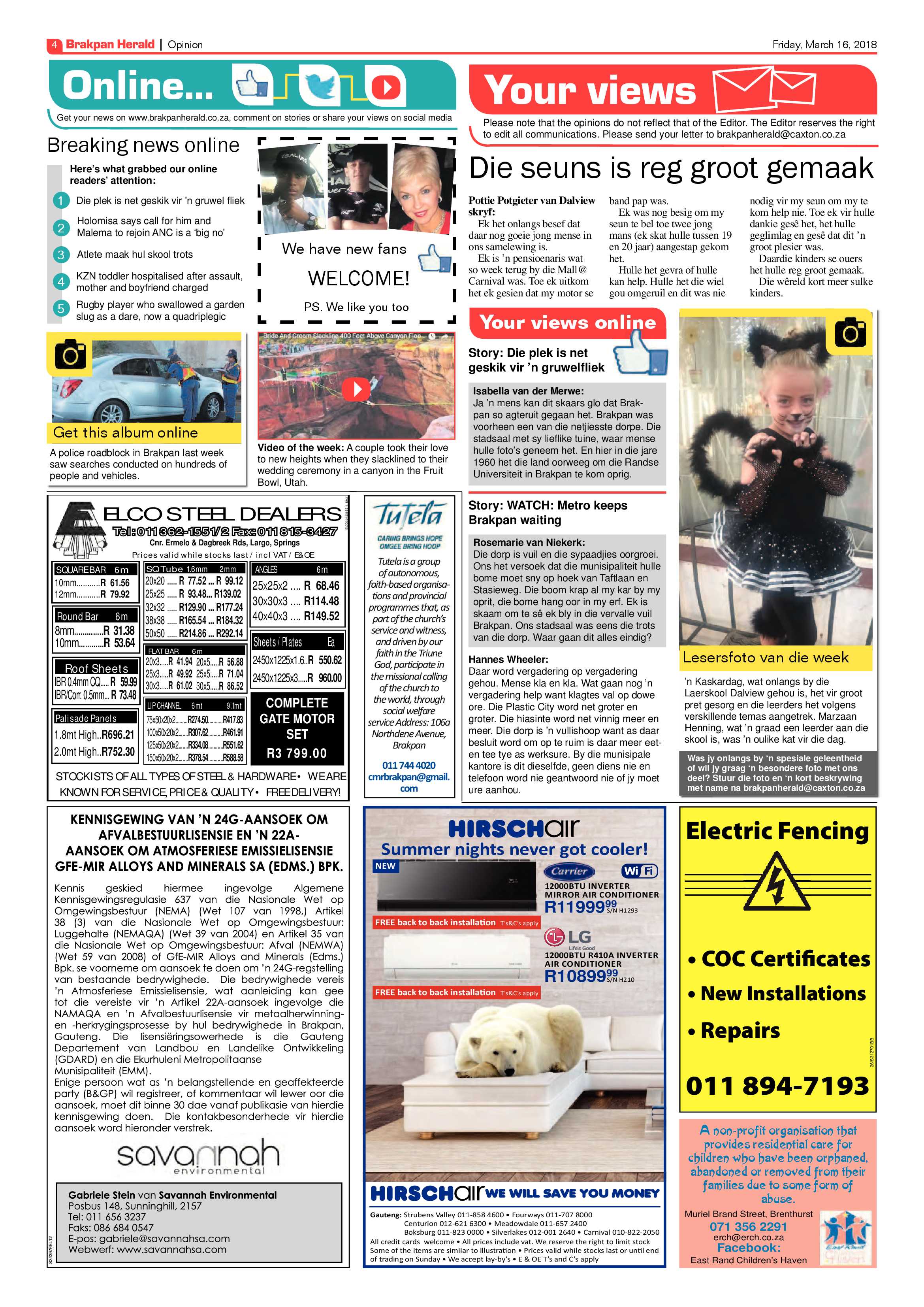 Brakpan Herald 16 March 2018 page 4
