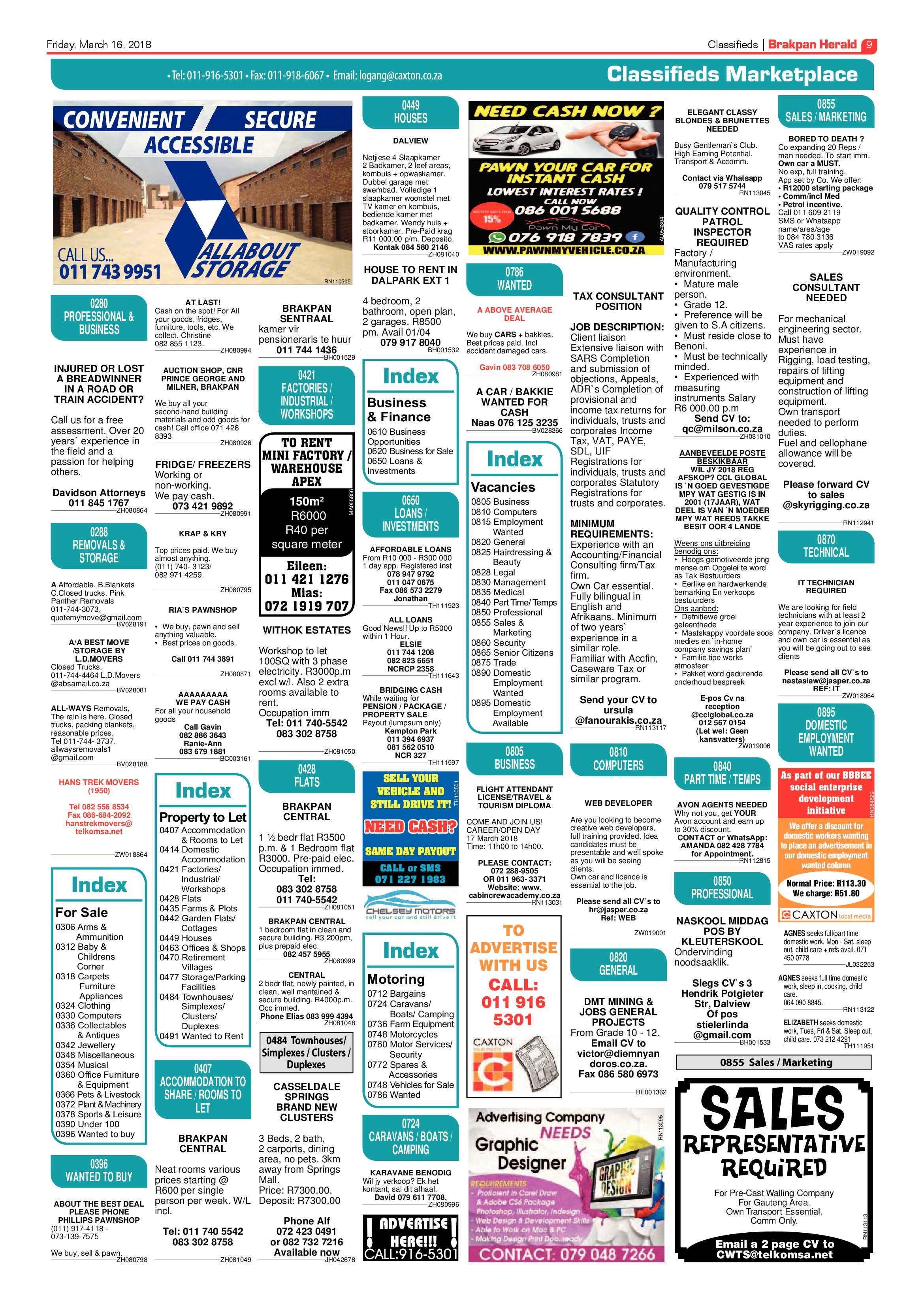 Brakpan Herald 16 March 2018 page 9