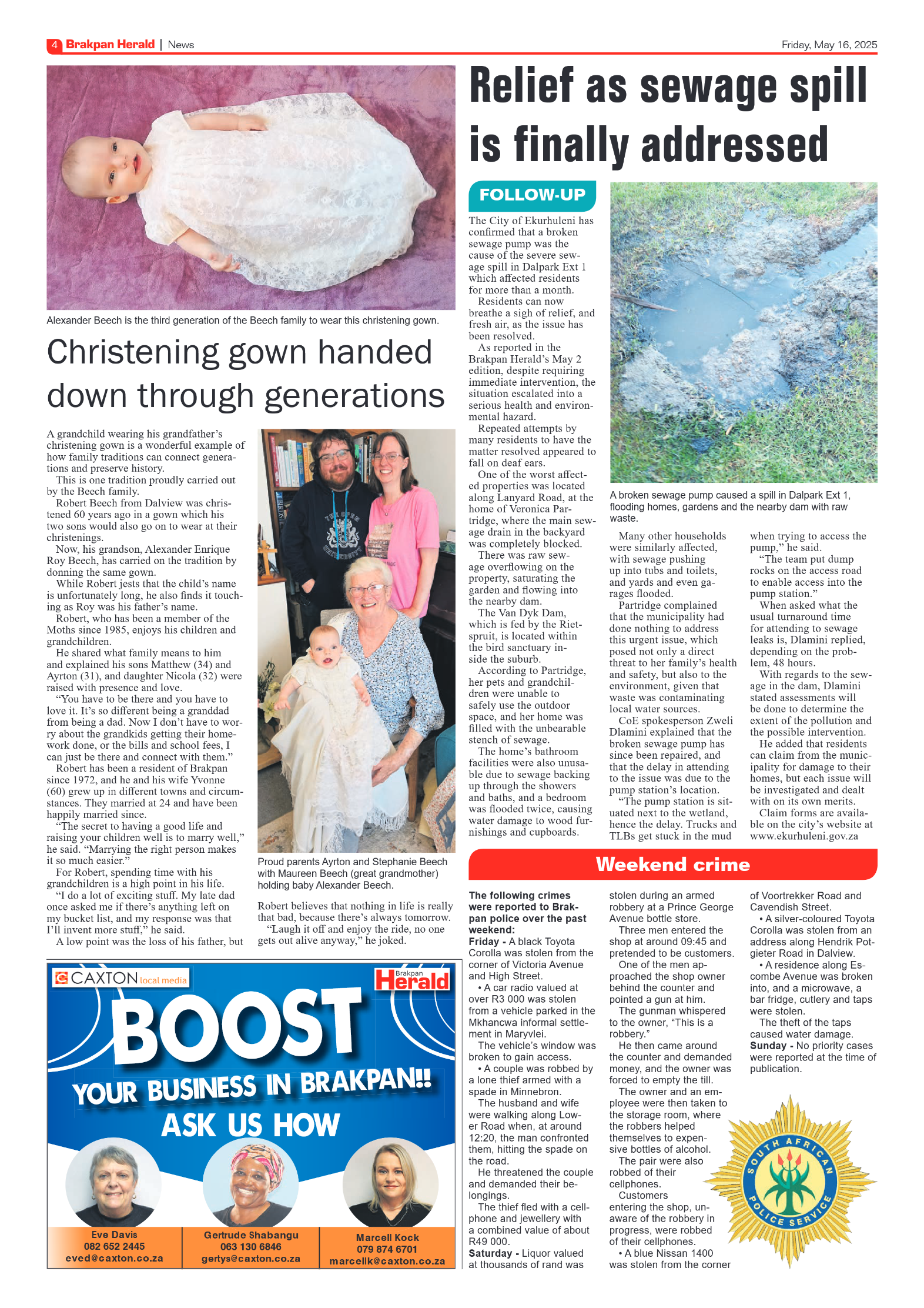 Brakpan Herald 16 May 2025 page 6
