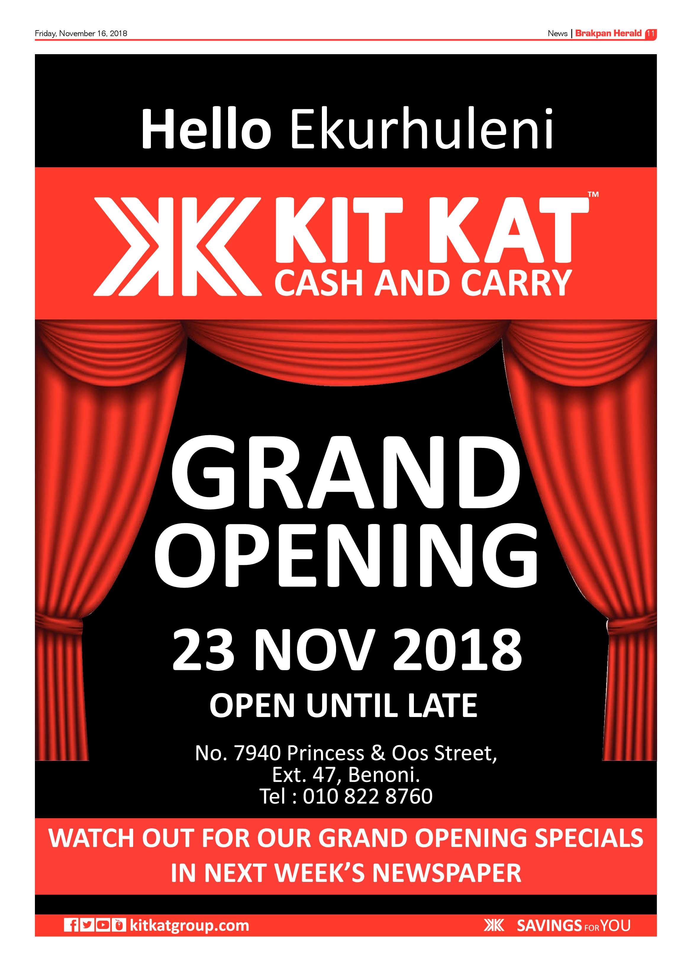 Brakpan Herald 16 November 2018 page 11